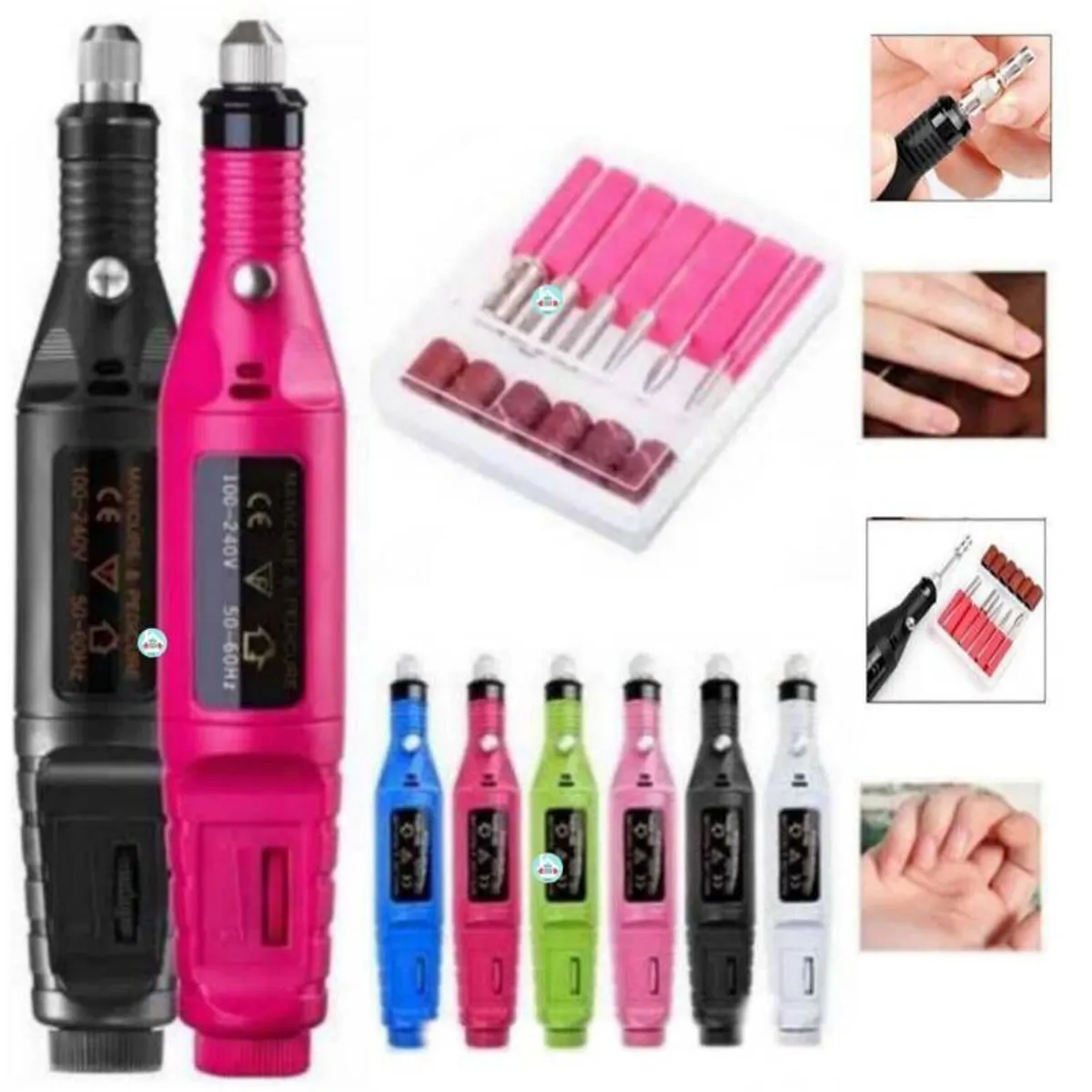 GENERICO - Lima Eléctrica Para Manicura Y Pedicura  Pulidora