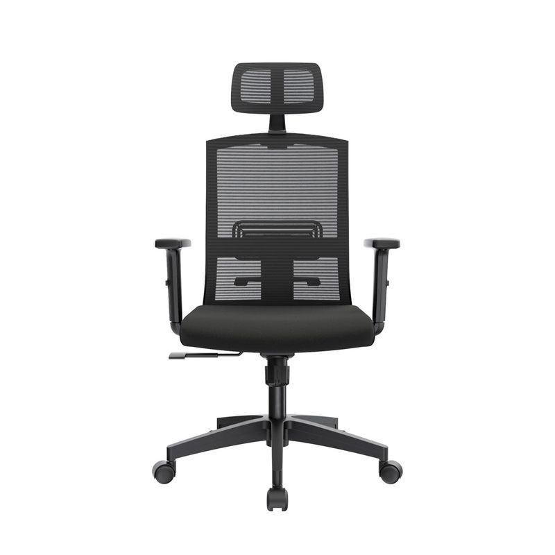 OFIDEAS - Silla Ergonomica Monk Negro Con Cabecero Ofideas