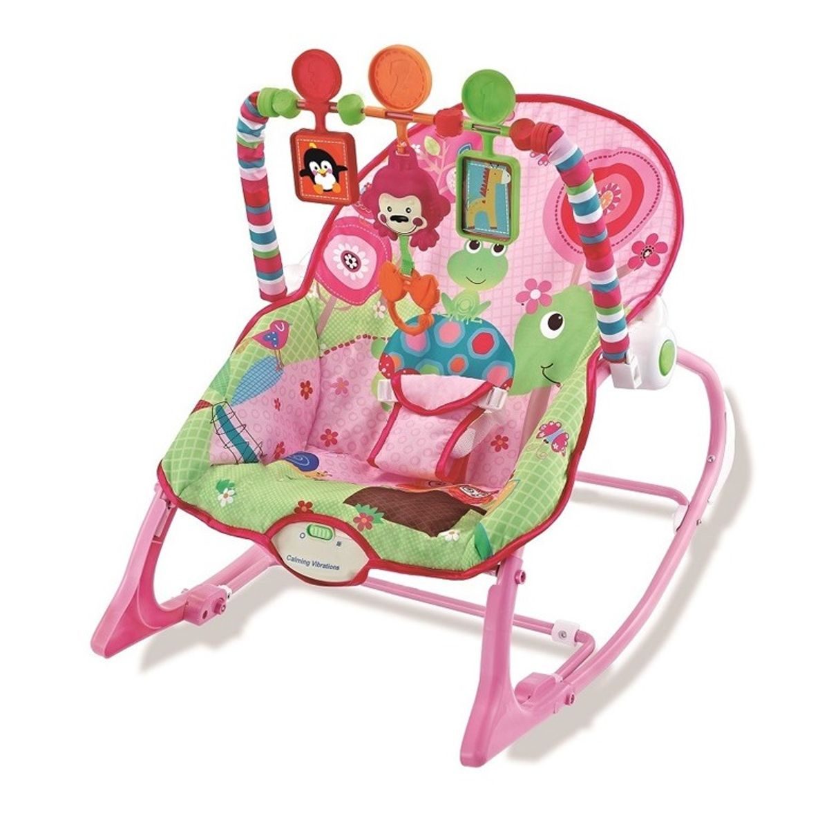GENERICO - SILLA MECEDORA MUSICAL TORTUGA ROSADO