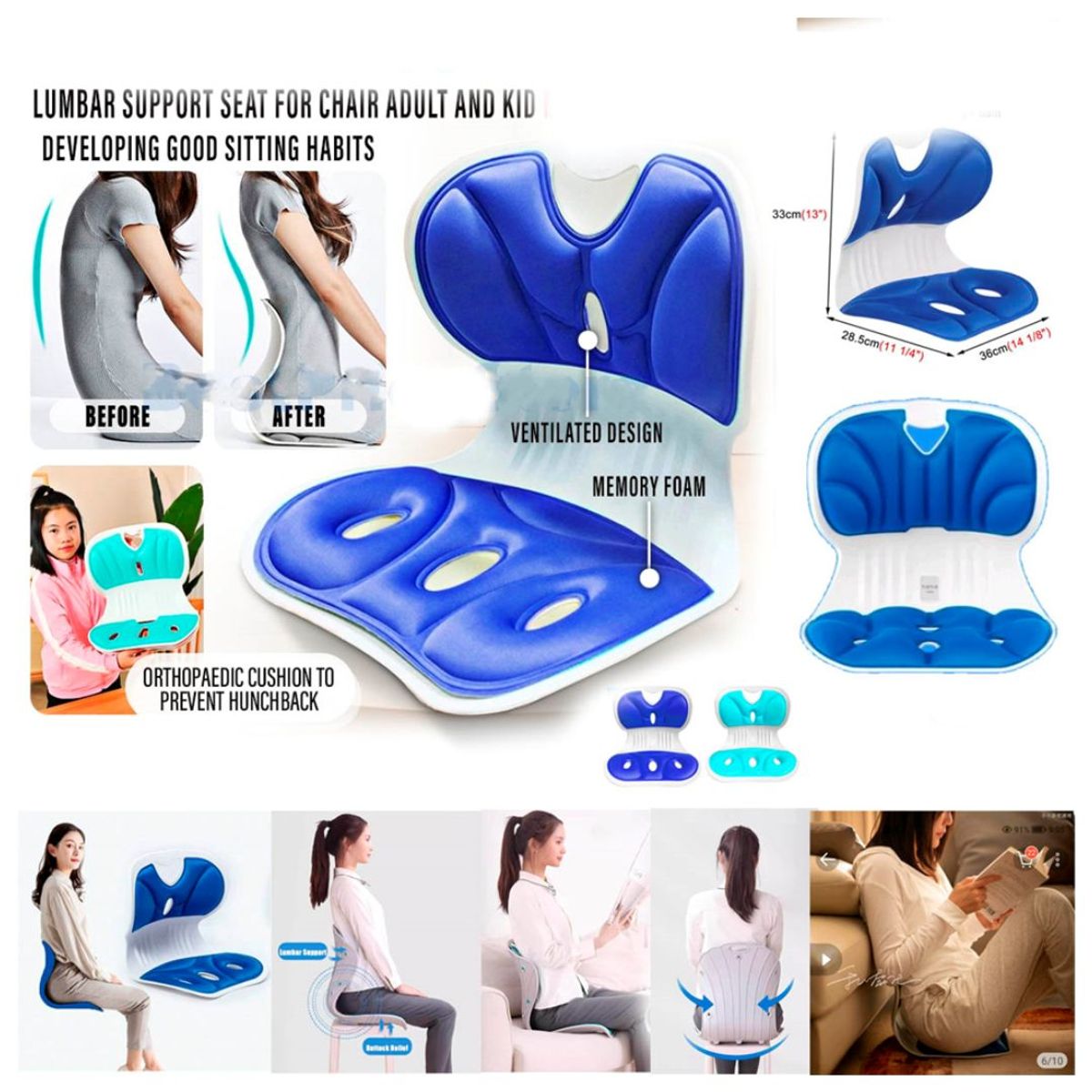 GENERICO - Soporte Corrector de Postura Espalda Baja