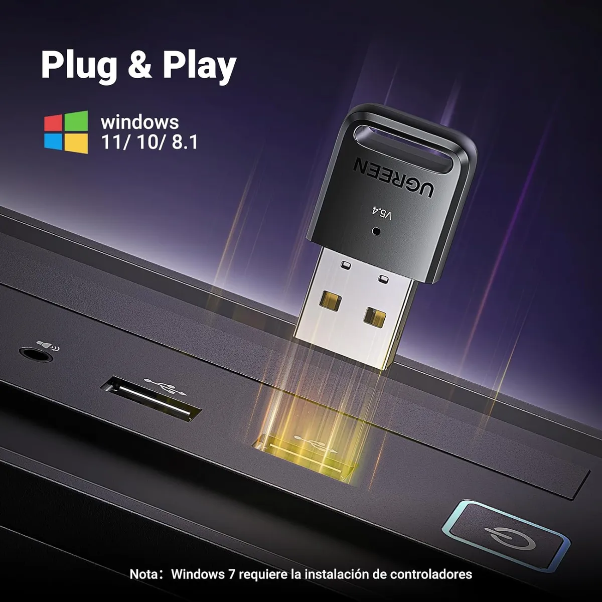 UGREEN - Adaptador Usb Bluetooth 5.4 Ugreen Para Computadora