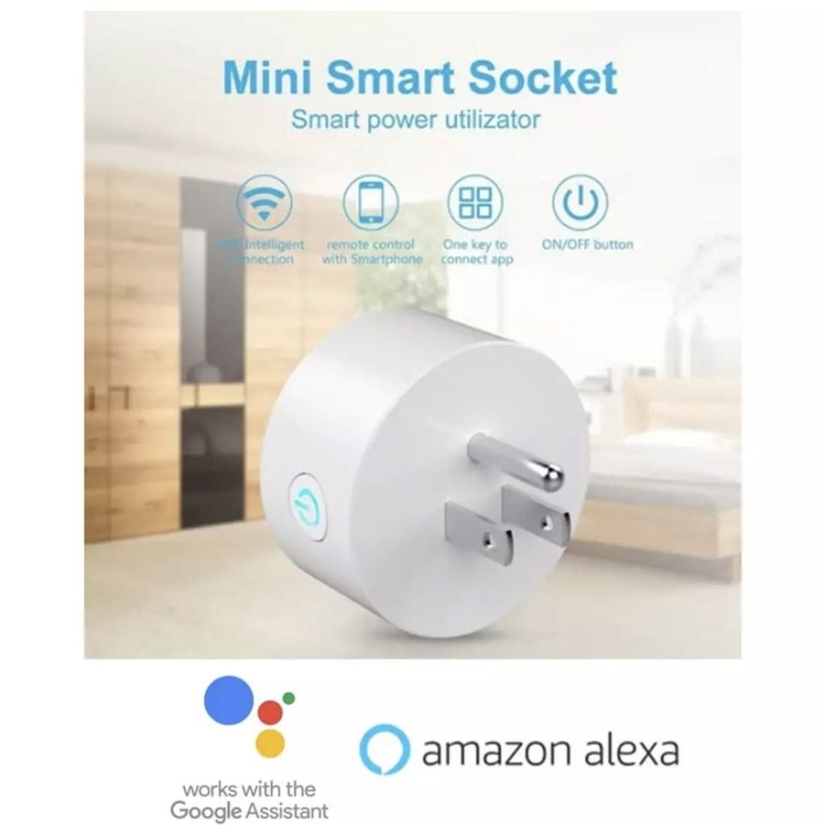 GENERICO - Enchufe Wifi Inteligente Smart Domotica Google home assitant y Alexa