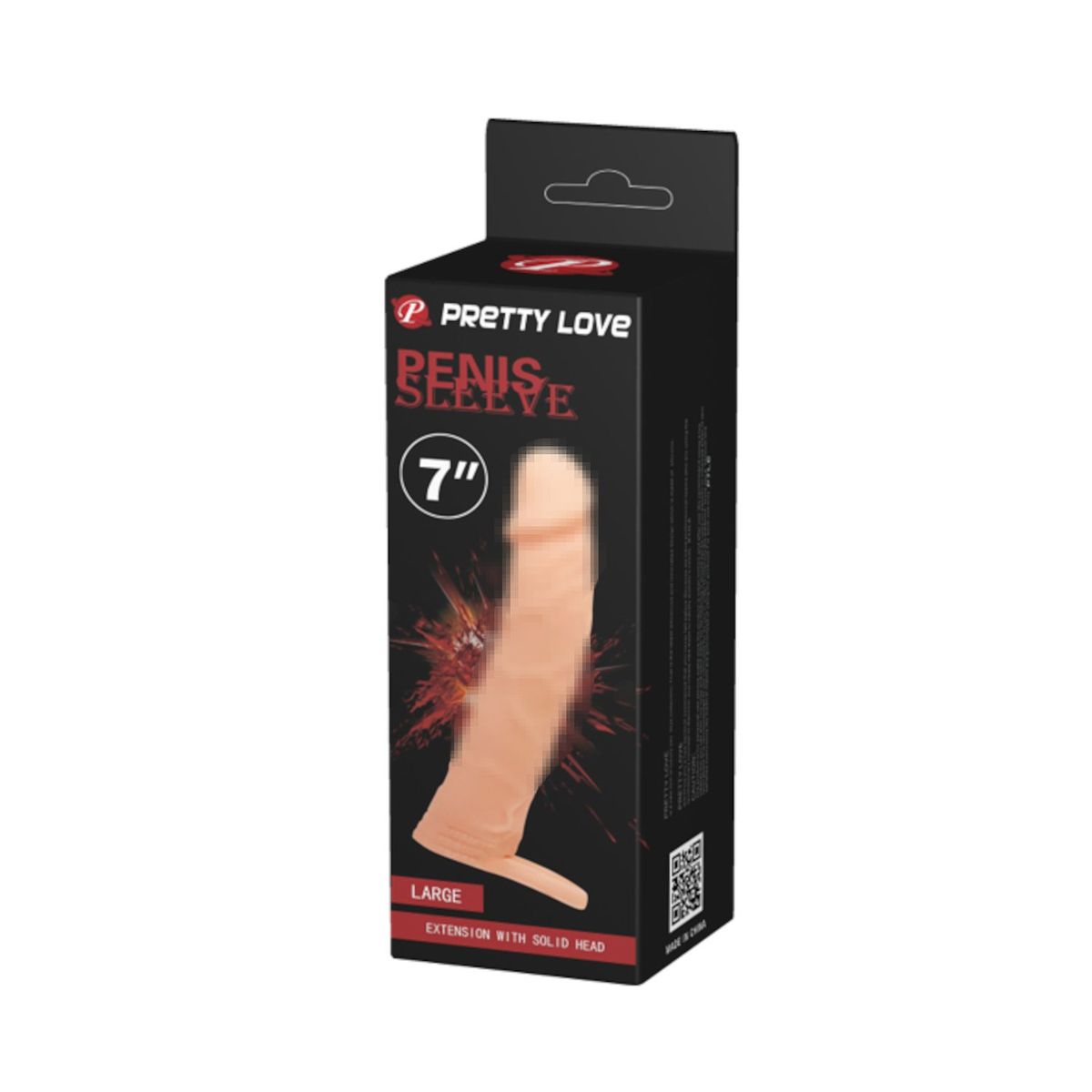 PRETTY LOVE - Funda Alargador Penis Realista 18 cm Engrosador Extensor Punta Sólida