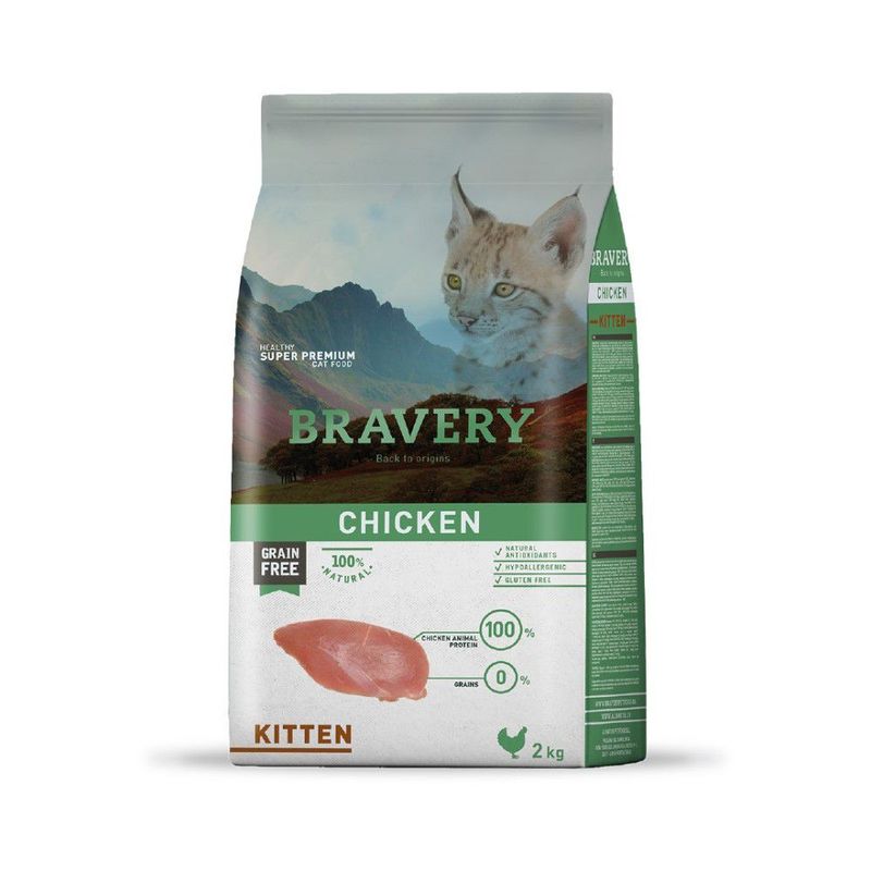 BRAVERY - Bravery Pollo Gatitos Kitten 2 Kg.