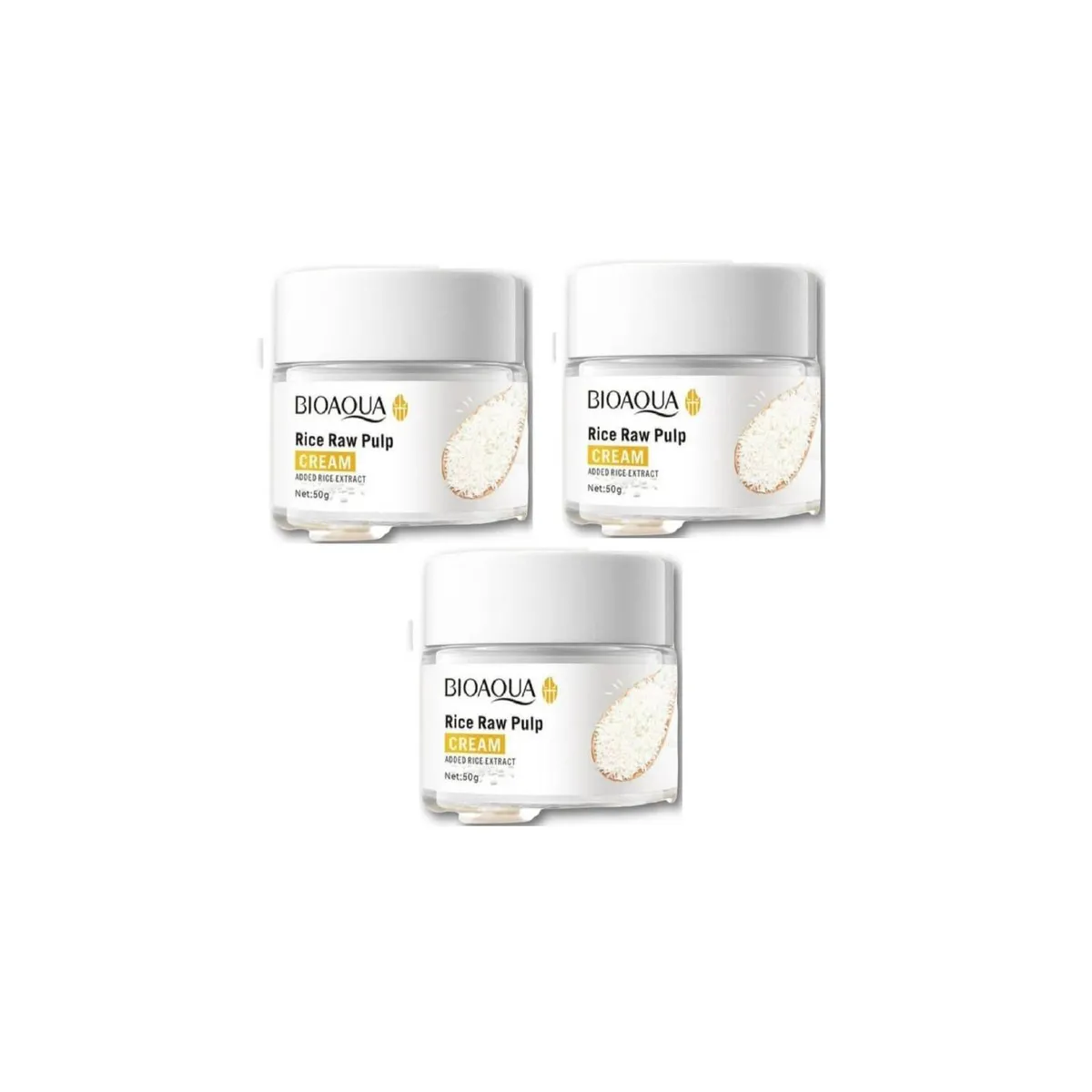 BIOAQUA - Pack 3 Crema Aclarante de Arroz - Bioaqua