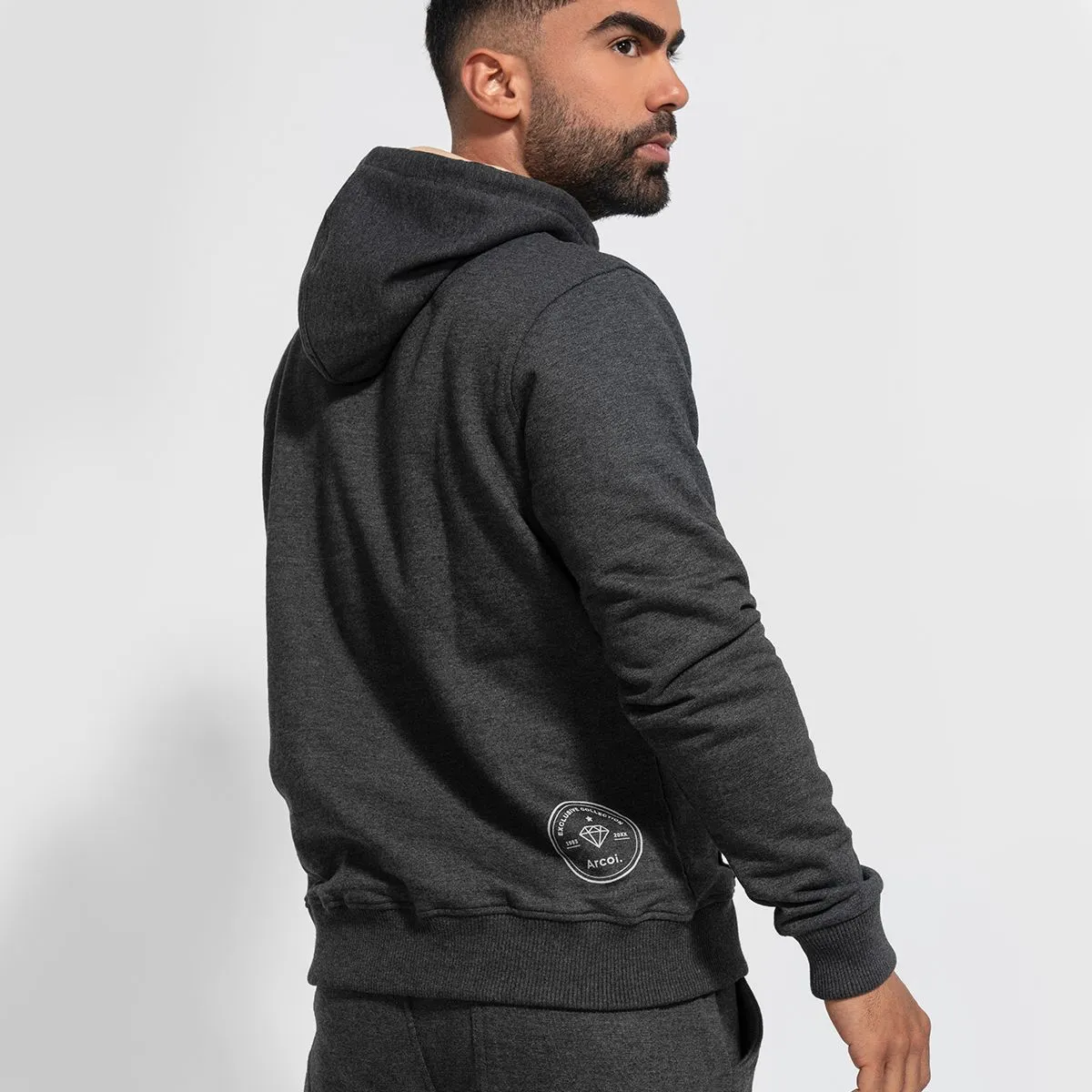GENERICO - conjunto buzo de algodón polera y jogger para hombre gris Arcoi