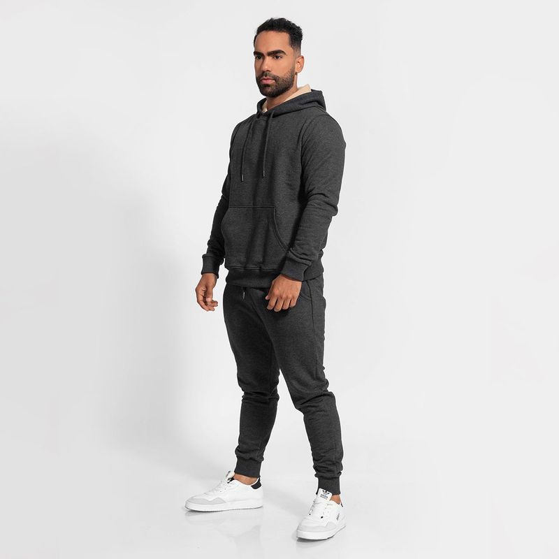 GENERICO - conjunto buzo de algodón polera y jogger para hombre gris Arcoi