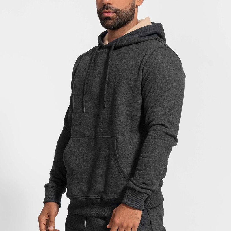 conjunto buzo de algodón polera y jogger para hombre gris Arcoi