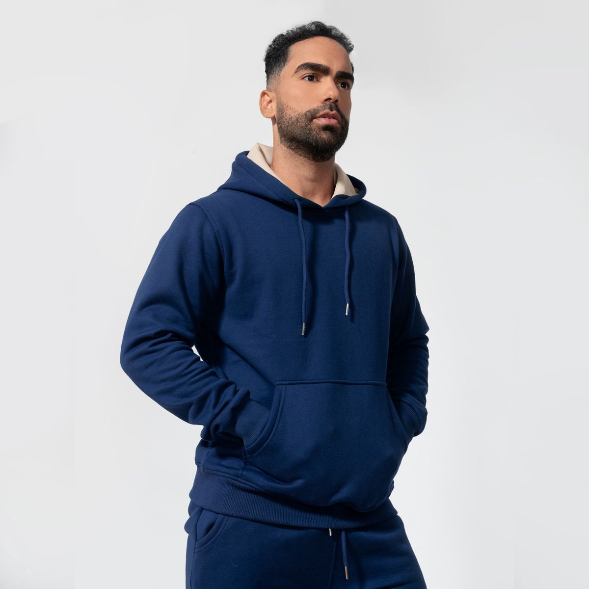 GENERICO - conjunto buzo de algodón polera y jogger azul acero Arcoi