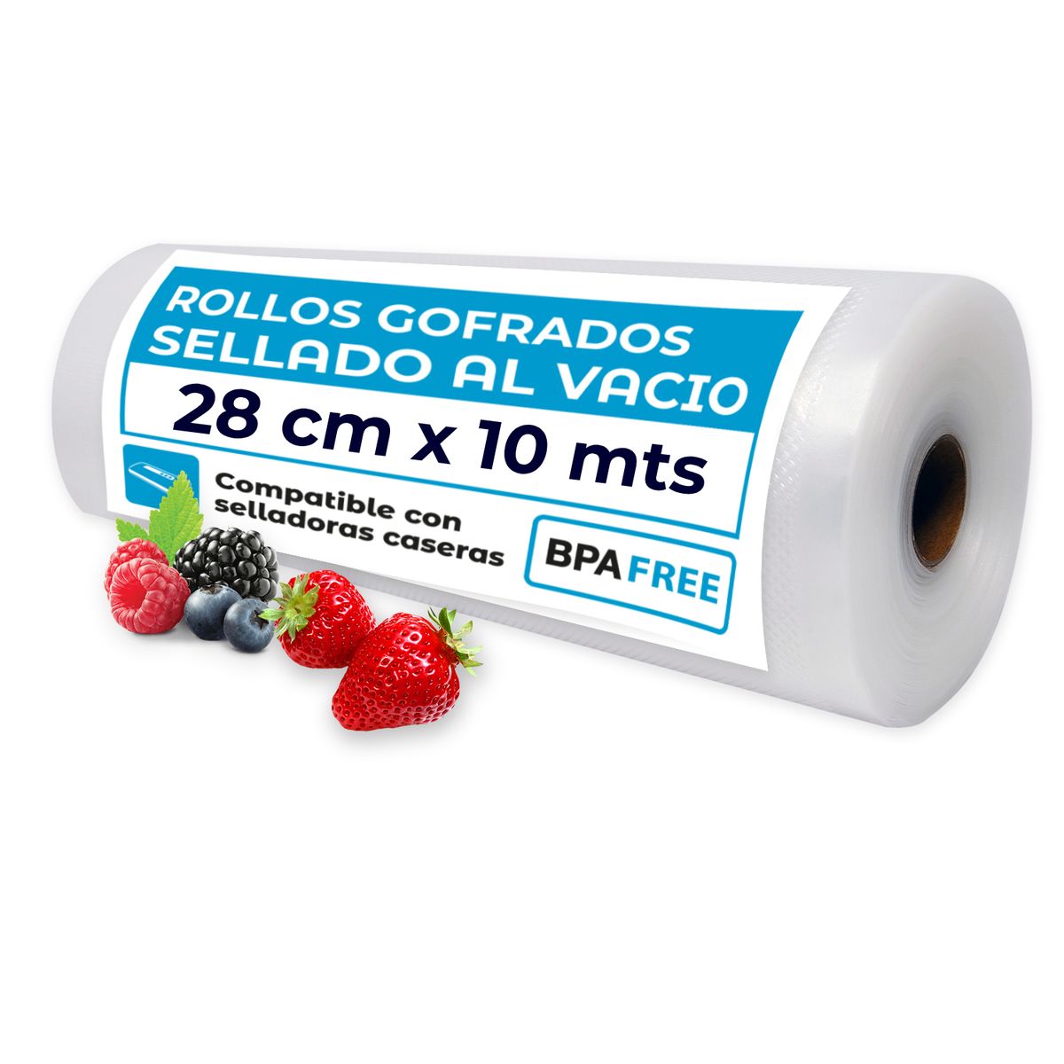 GENERICO - Rollo Bolsa Gofrada 28 Cm x 10 Mts Sellado al vacío