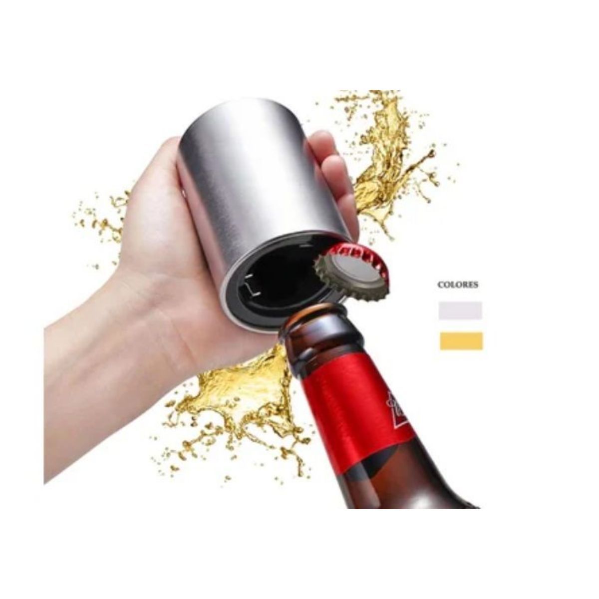GENERICO - Abridor Automático Magnético de Bebidas de Acero Inoxidable