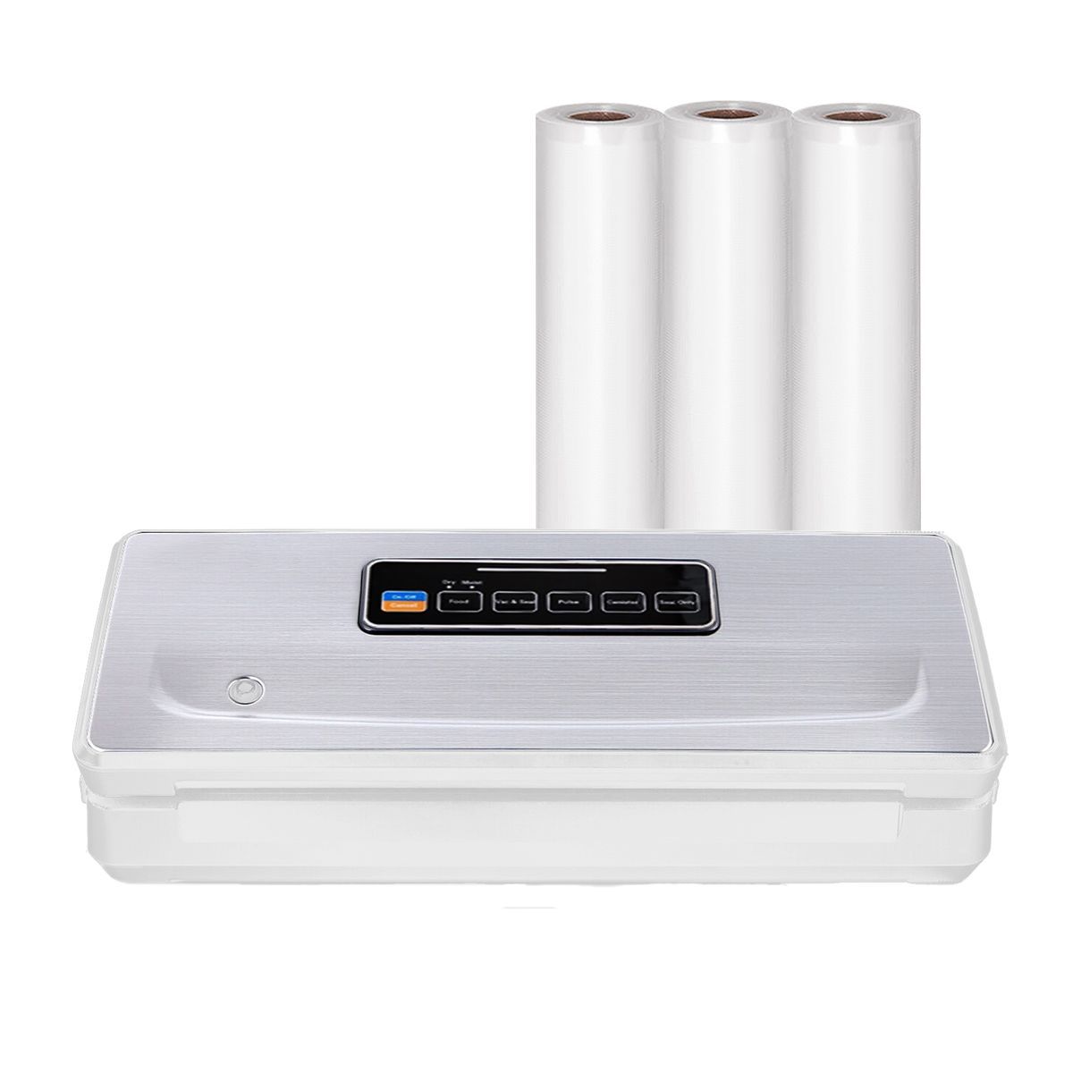 FRESHPACK - Selladora Al Vacío Inalámbrica SV200 + 3 Rollos 22Cm x 5Mts