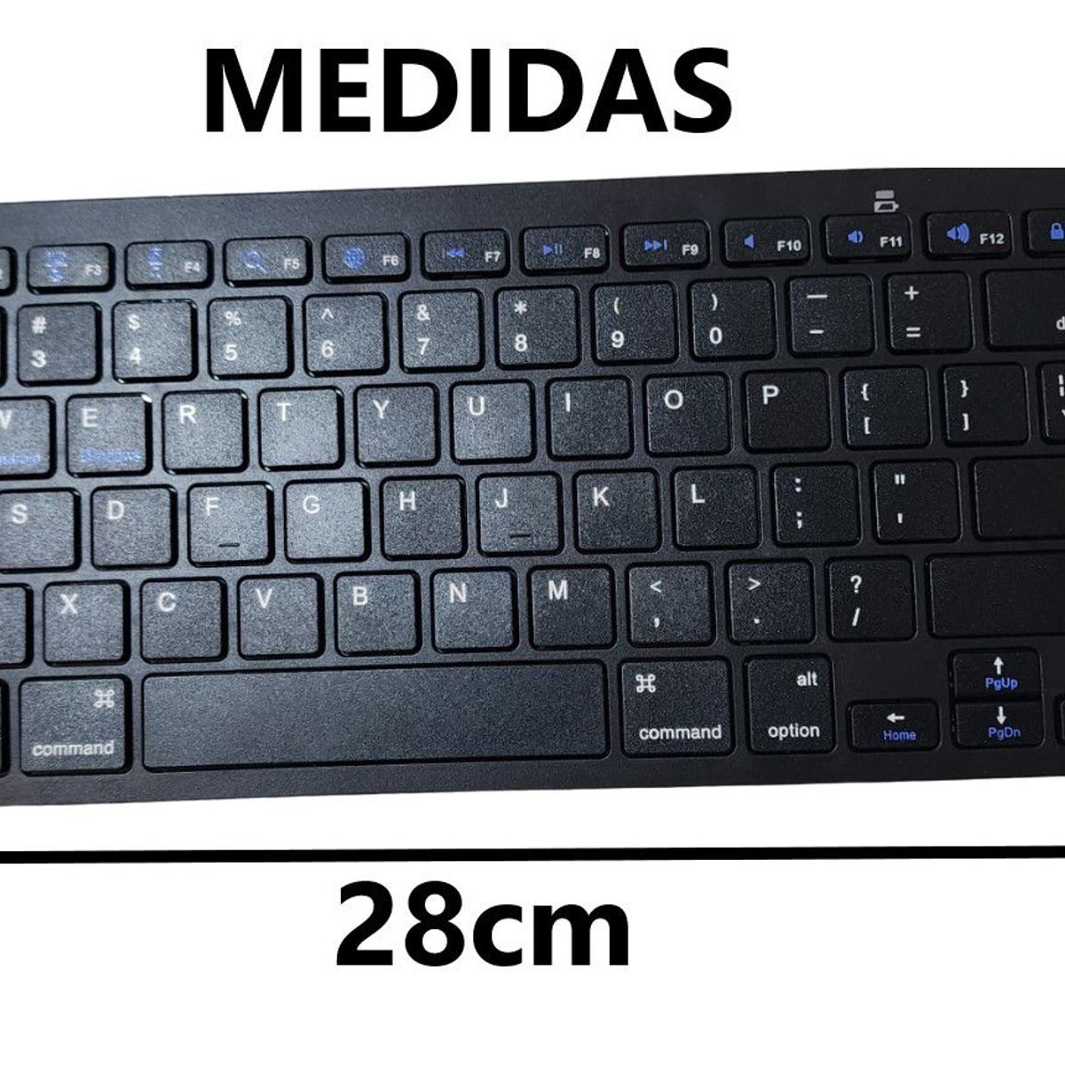 GENERICO - Teclado Inhalamábrico Bluetooth  Wireless Universal -  Negro