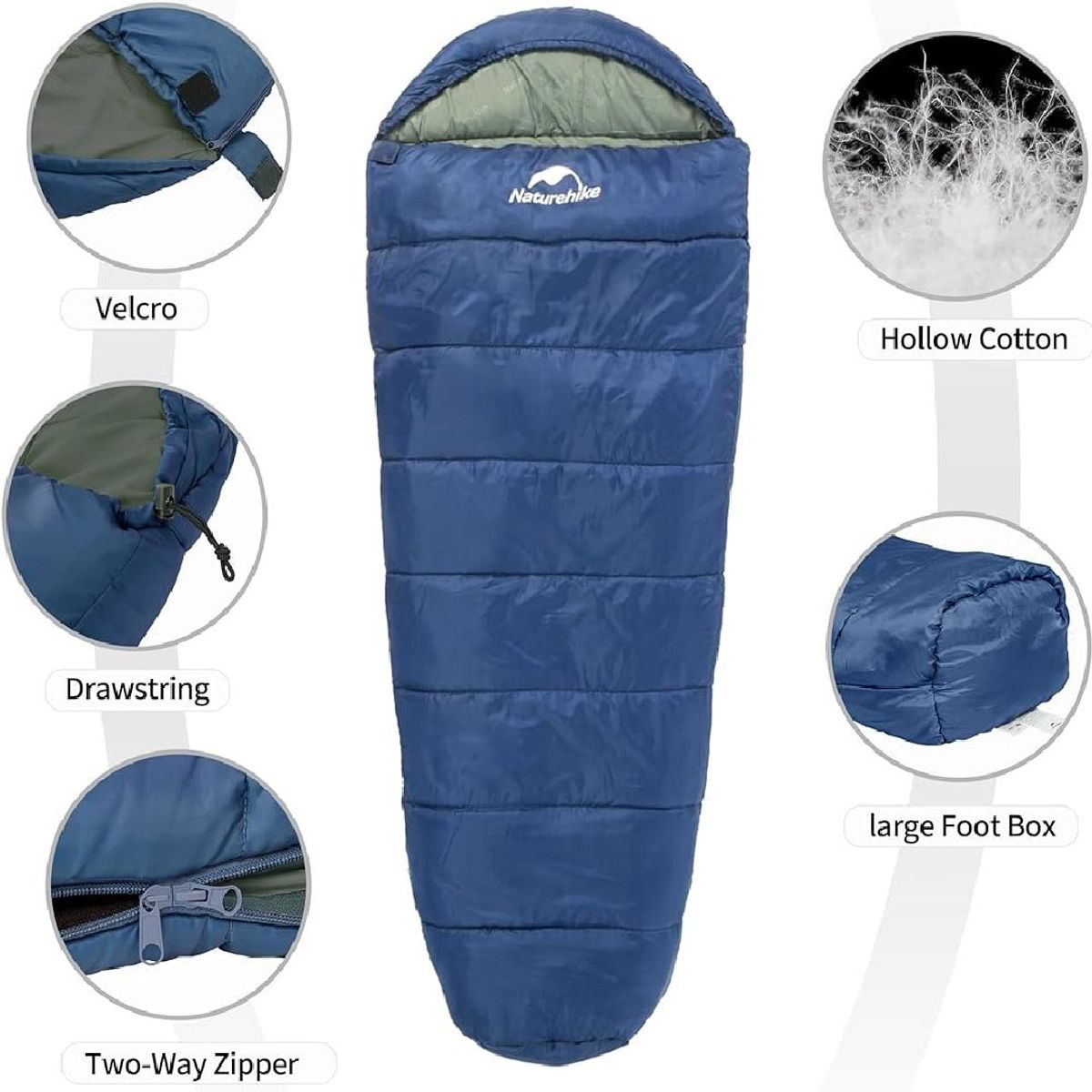 NATUREHIKE - Sleeping bag tipo momia MJ300 4°-1° - Naturehike