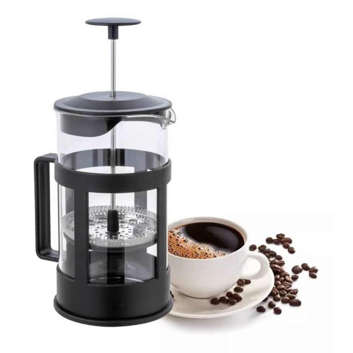 GENERICO - Cafetera Prensa Francesa Piston 1 Litro Negro