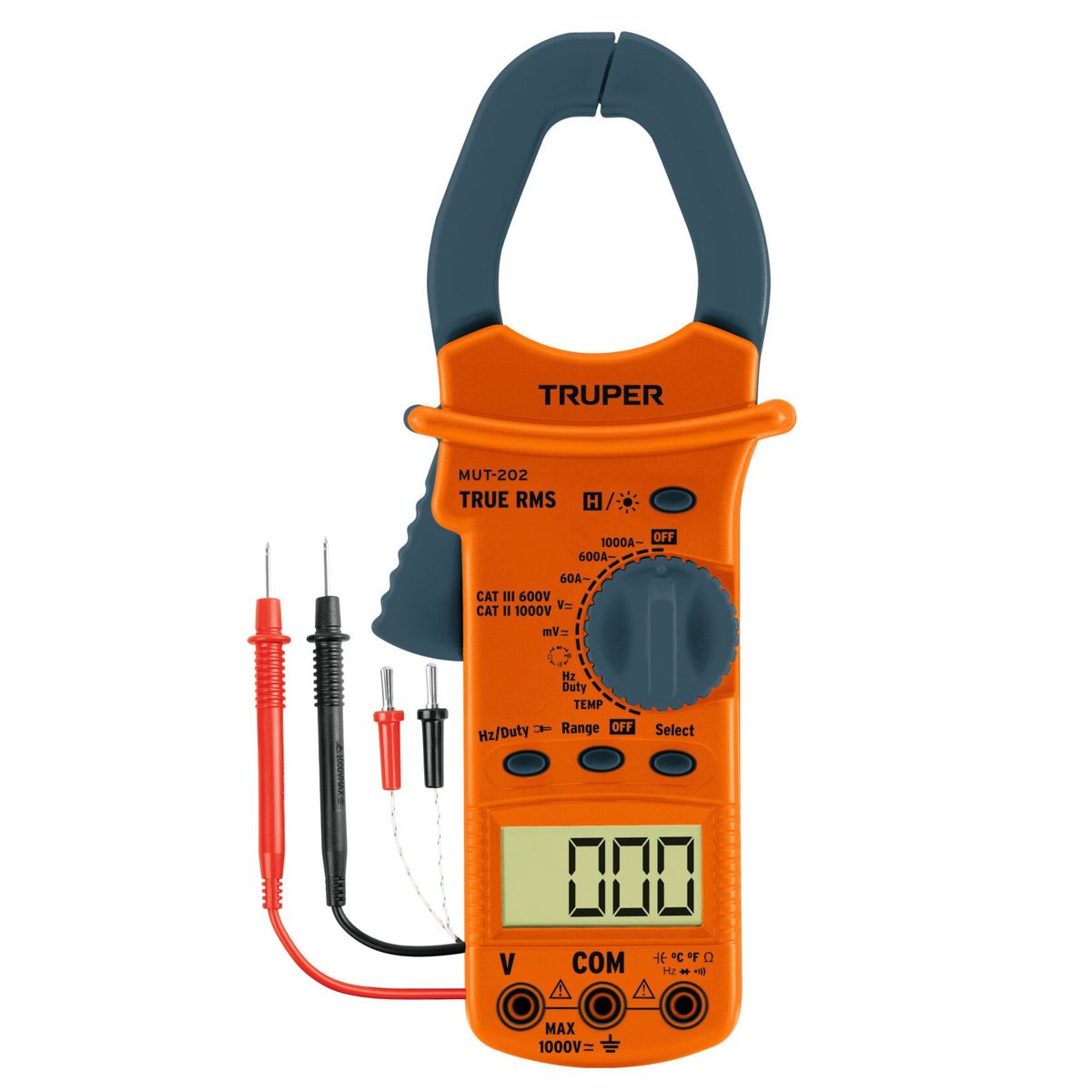 TRUPER - Pinza Amperimétrica Multimetro Con Gancho Truper Industrial 10404