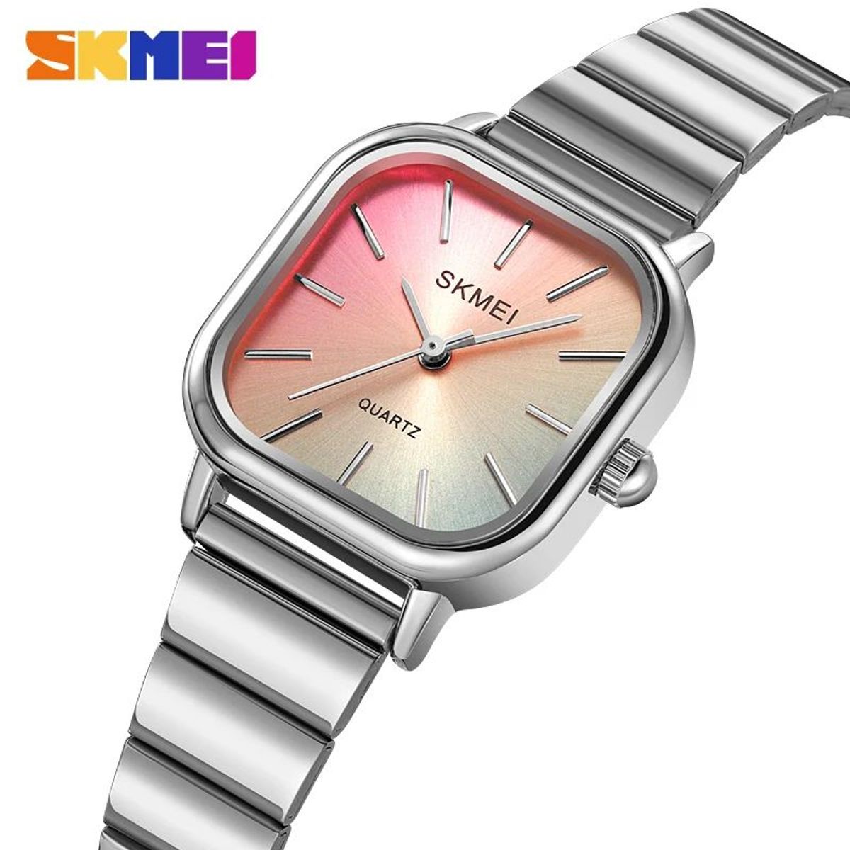 SKMEI - RELOJ SKMEI 2190 PLATEADO CORREA ACERO PARA MUJER