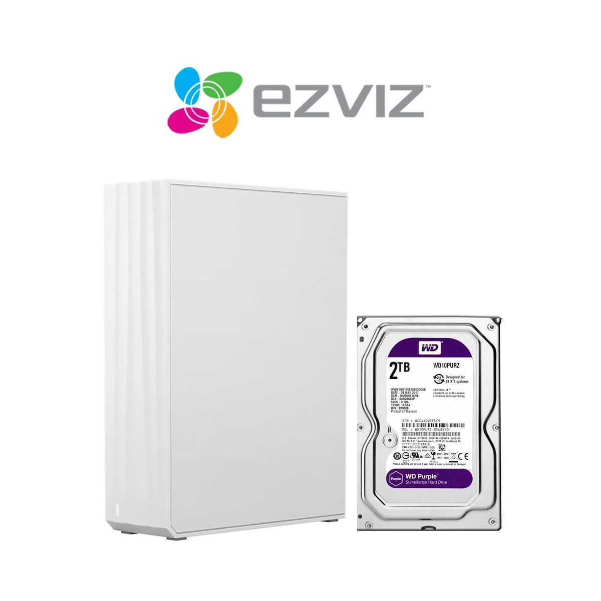 EZVIZ - R5C NAS Ezviz Gestión de almacenamiento doméstico 8 Canales DISCO 2TB
