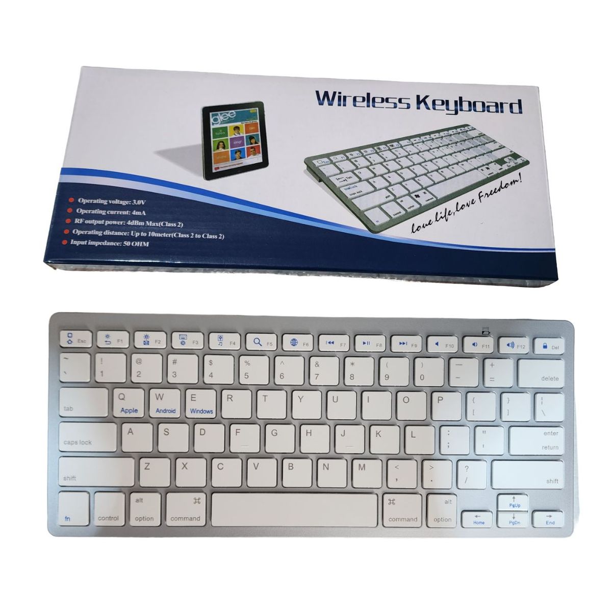 GENERICO - Teclado Inhalambrico Blueetooth  - BLANCO