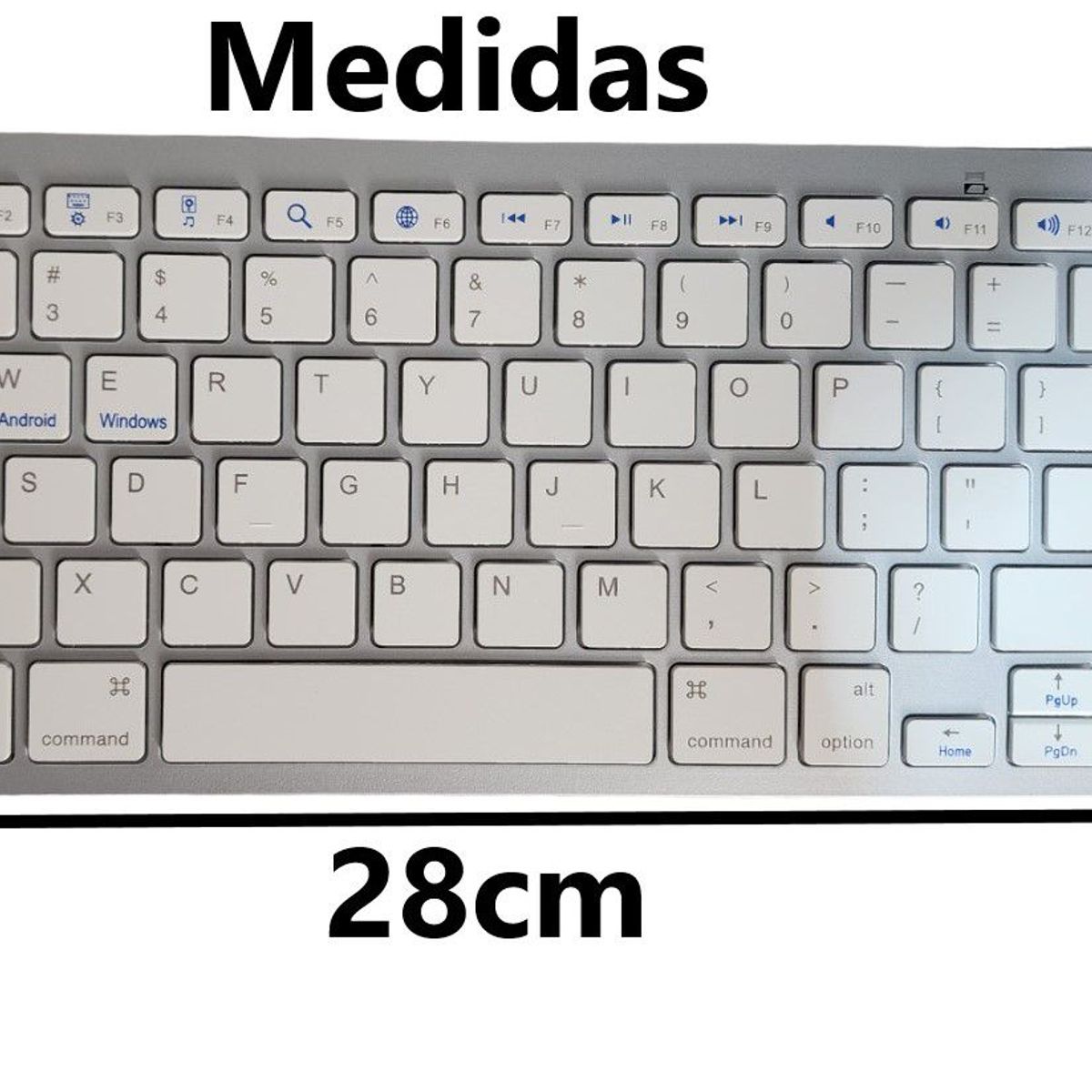 GENERICO - Teclado Inhalambrico Blueetooth  - BLANCO