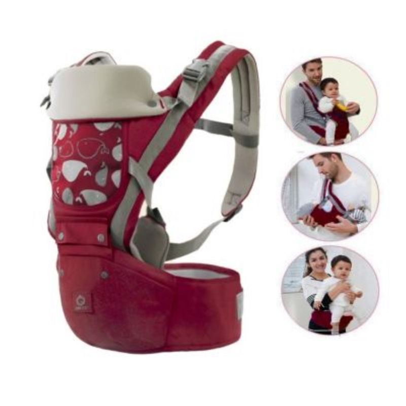 GENERICO - Canguro Para Bebé Ergonómico Ballena 3 en 1 Guinda
