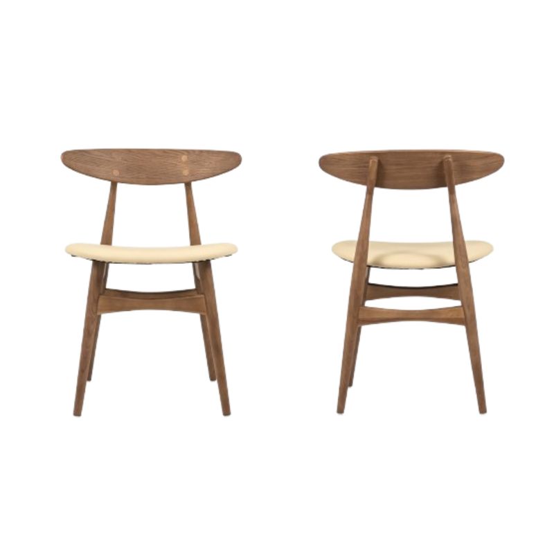 NIHM - Silla de Comedor Hans Leather Cream