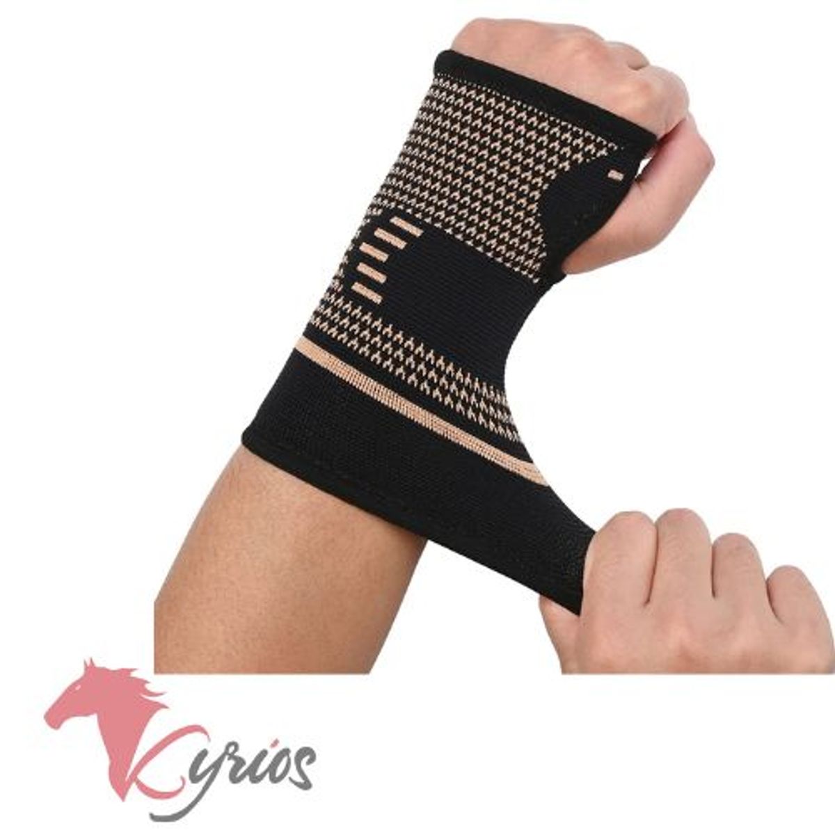 GENERICO - Muñequera de Compresión con Hilo de Cobre Talla M