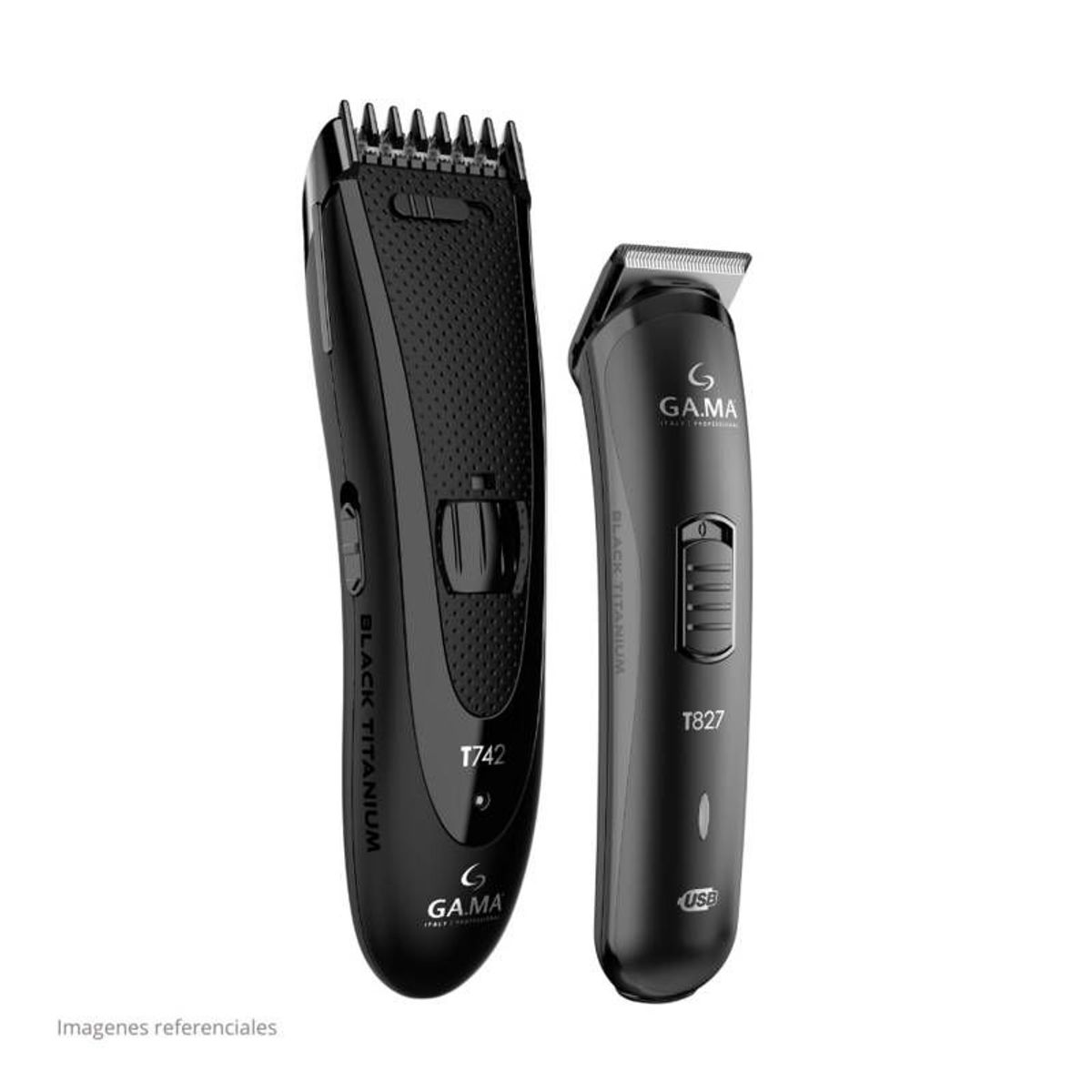 GAMA - Pack GAMA Black Titanium T747 Clipper + Trimmer