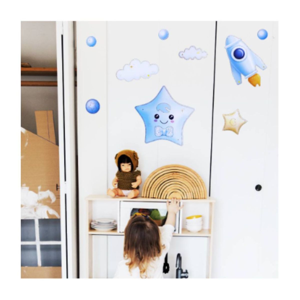 GENERICO - Pegatina Infantil Cohete 3D 60X30cm