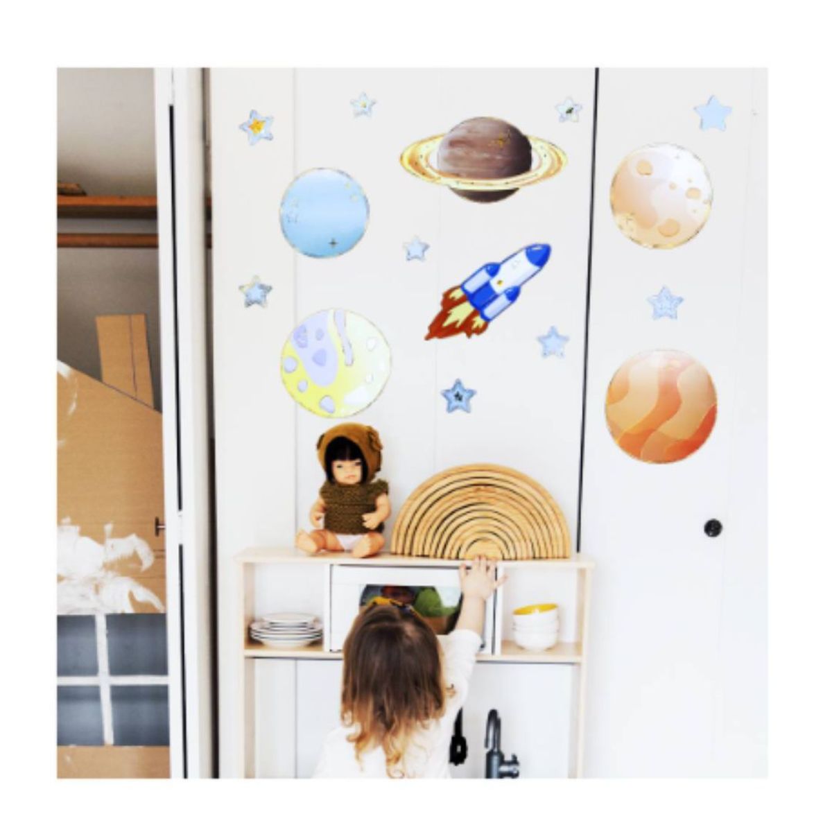 GENERICO - Pegatina Infantil Planetas 3D 60X30cm