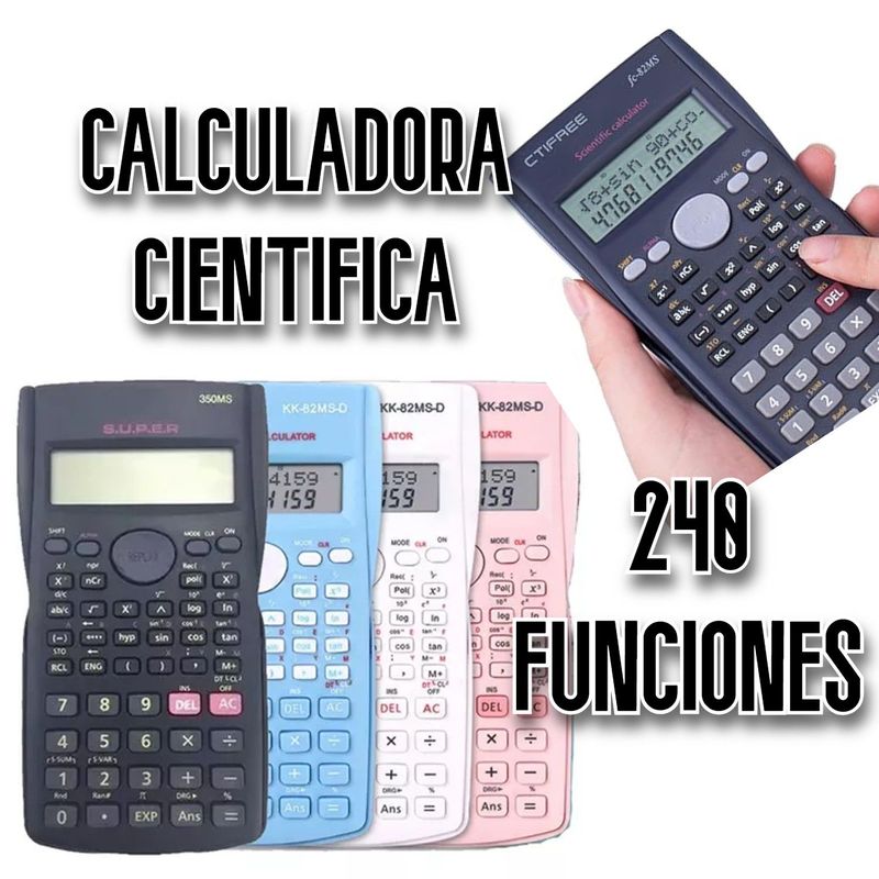 GENERICO - Calculadora Científica Con 240 Funciones Colores al Azar