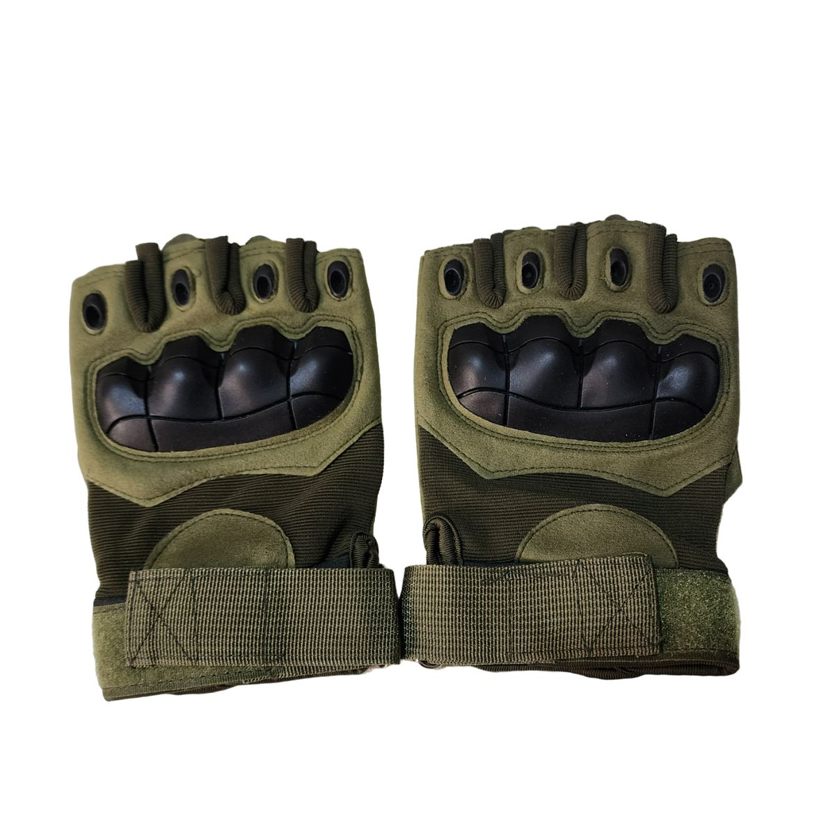 GENERICO - Guantes tácticos de medio dedo para moto y exterior - Verde