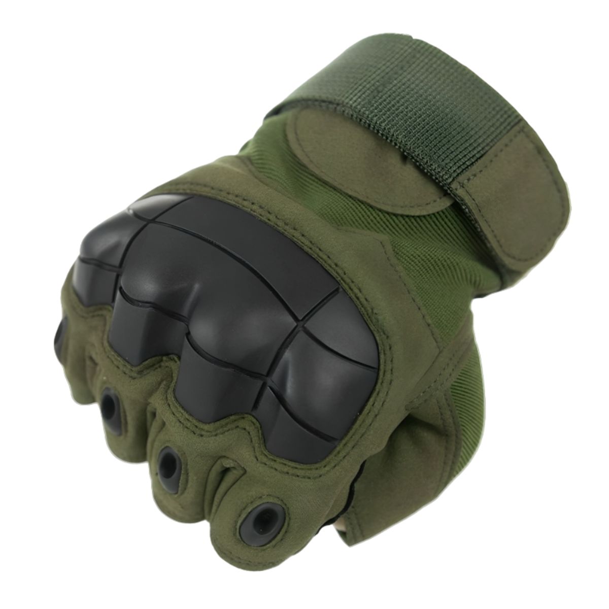 GENERICO - Guantes tácticos de medio dedo para moto y exterior - Verde