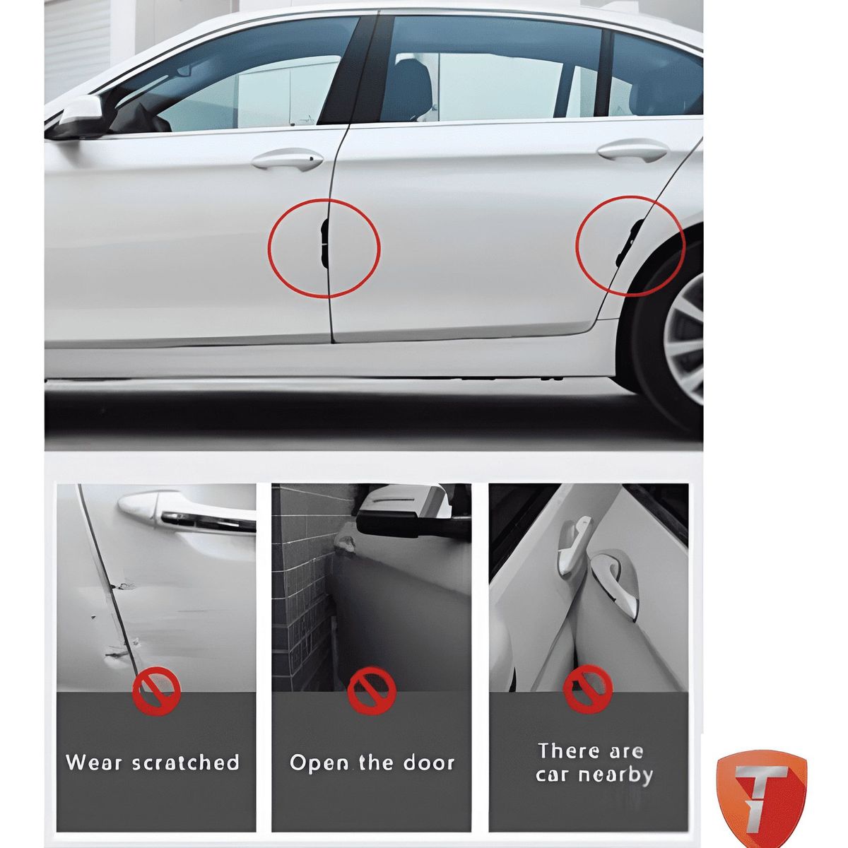 GENERICO - Protector De Puertas Tuning Auto Camioneta