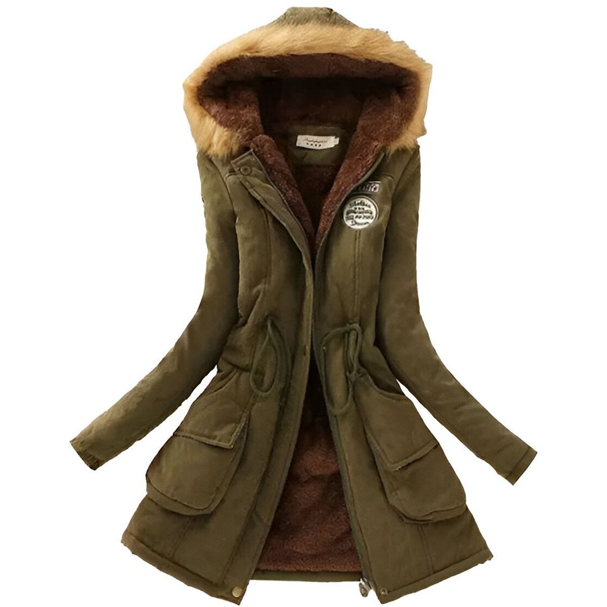 GENERICO - Casaca Abrigo para Mujer - Modelo Parka - Color Verde