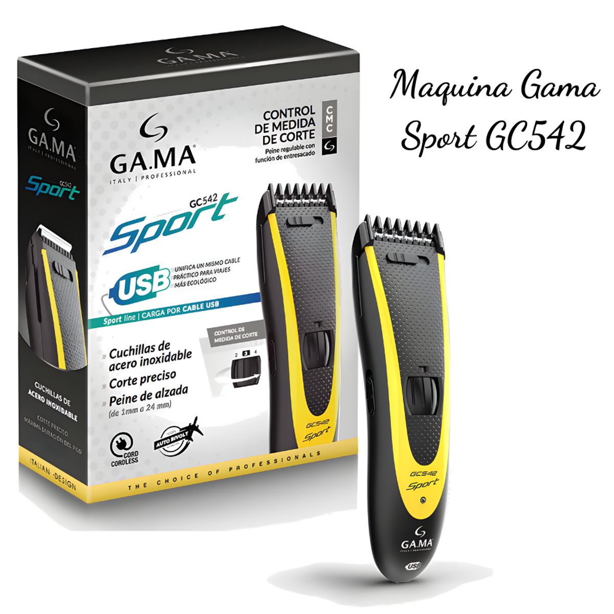 GAMA - Maquina cortadora de Cabello Gama Clipper Sport GC542