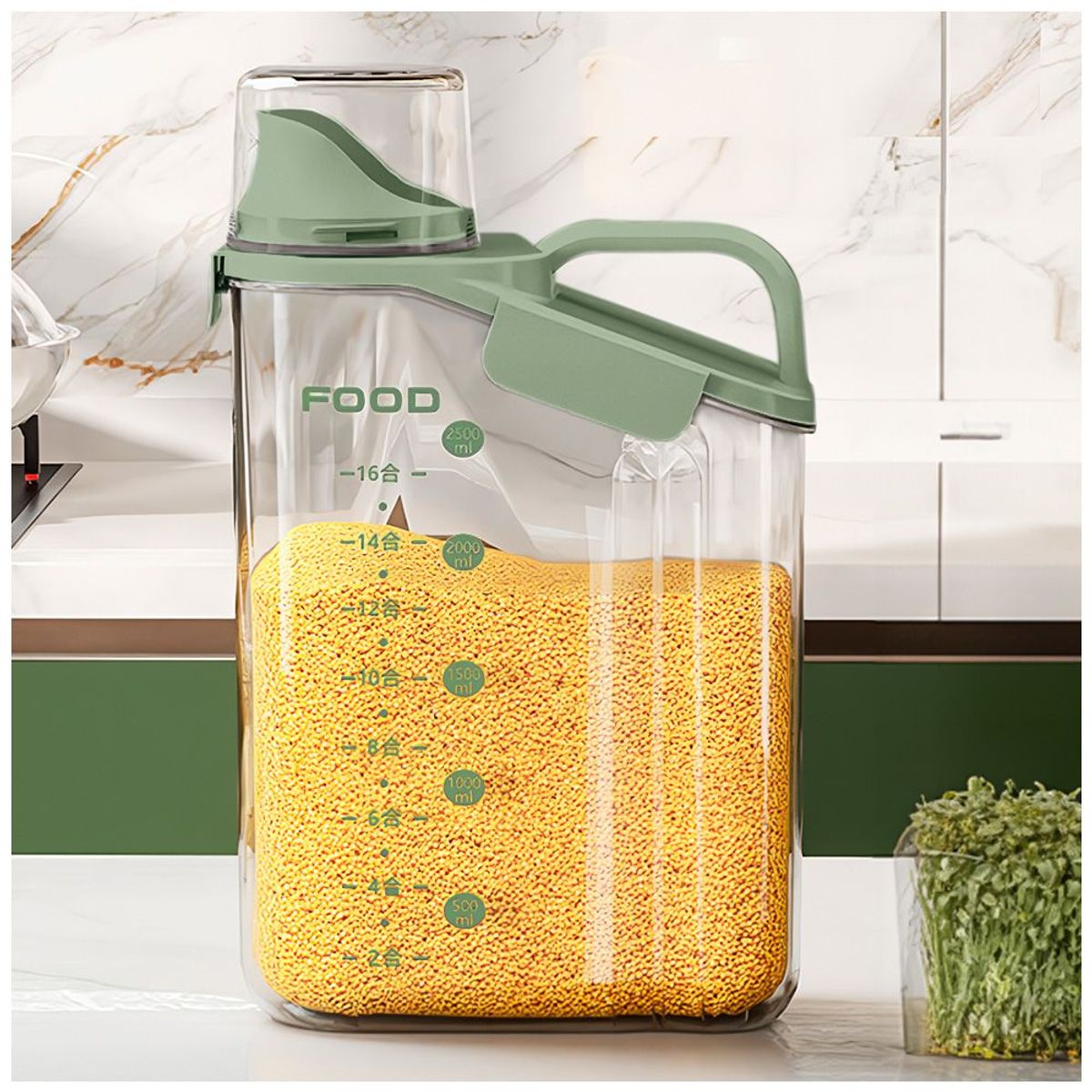 KELLER - Frasco Contenedor Hermético 2500ml Dispensador y Vaso Medidor VD F15