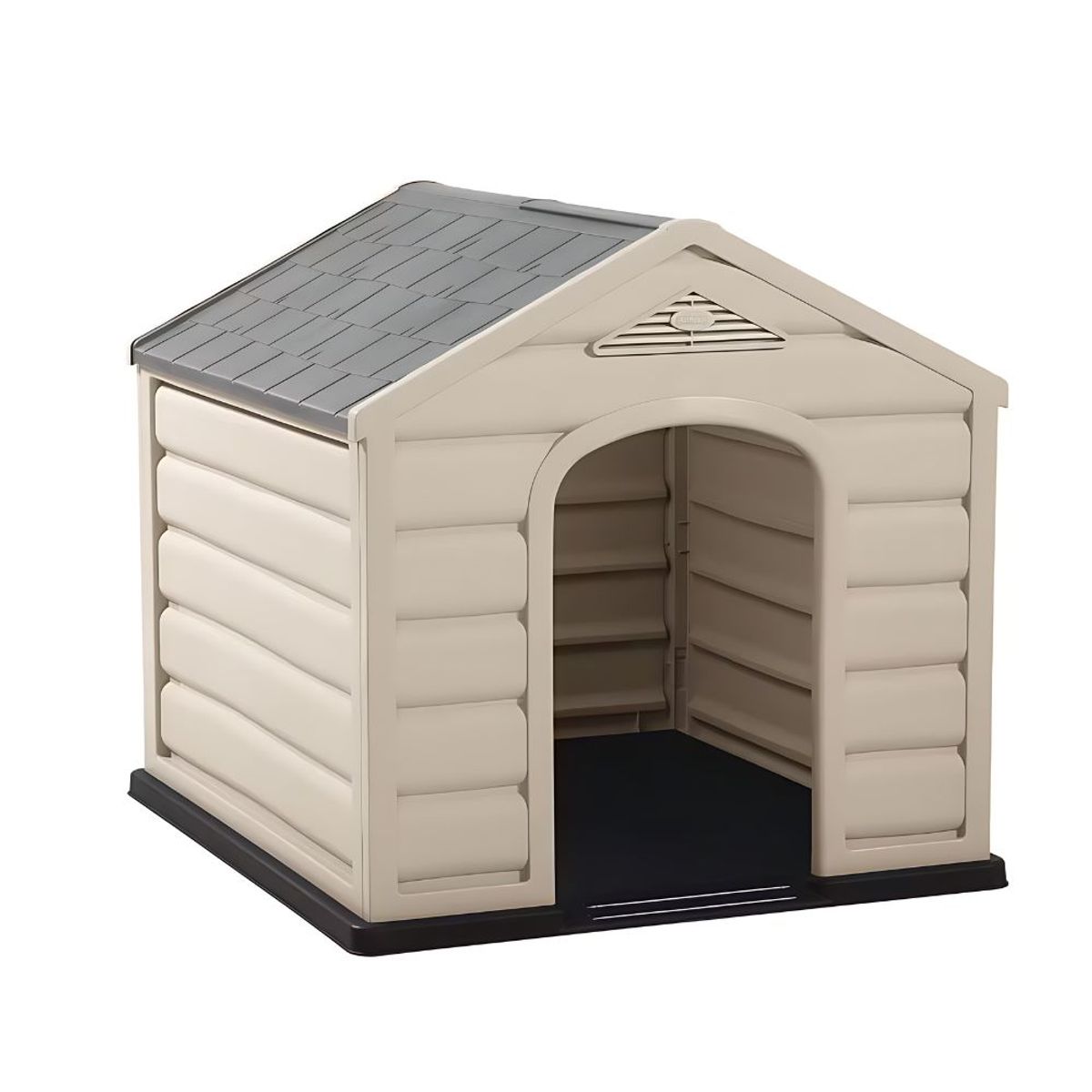 GENERICO - Casa Premium Para Perro con Techo Gris