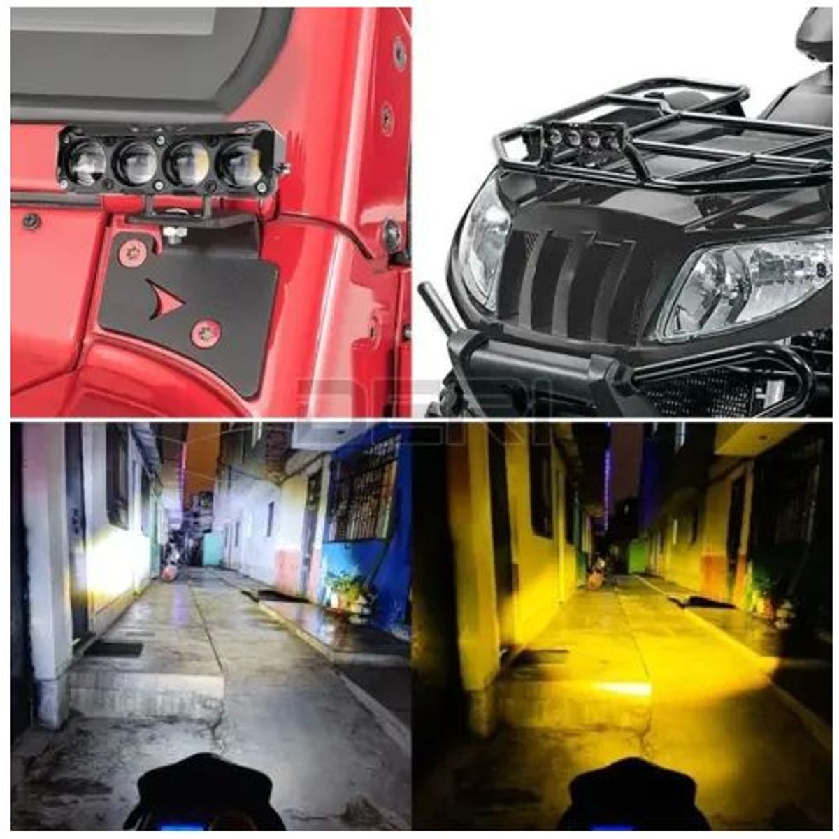 GENERICO - Neblinero 4 Lupas Led Dual  Potente Auto Moto