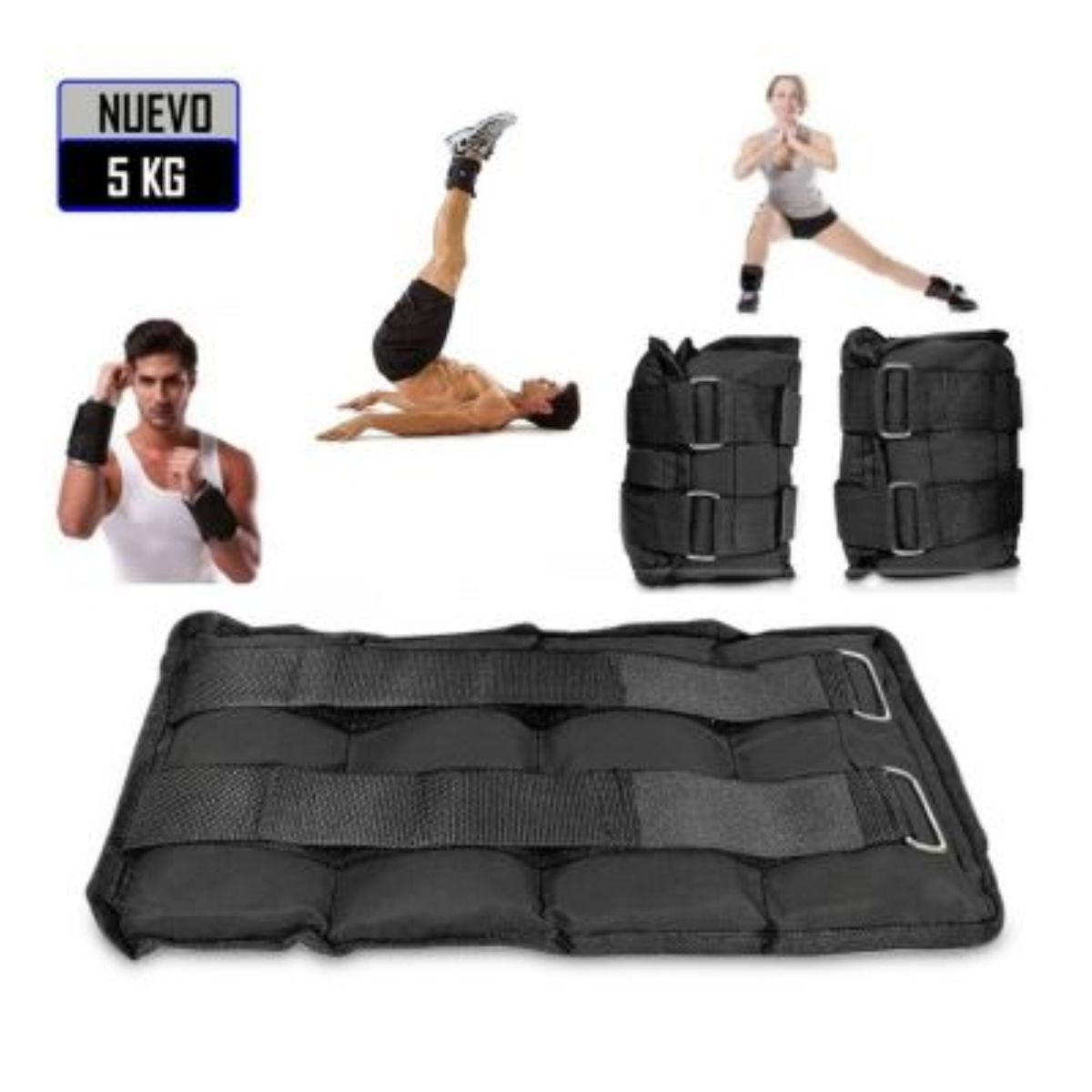 GENERICO - Pesas Tobilleras Peso de 5 Kg Pack 2 Unidades