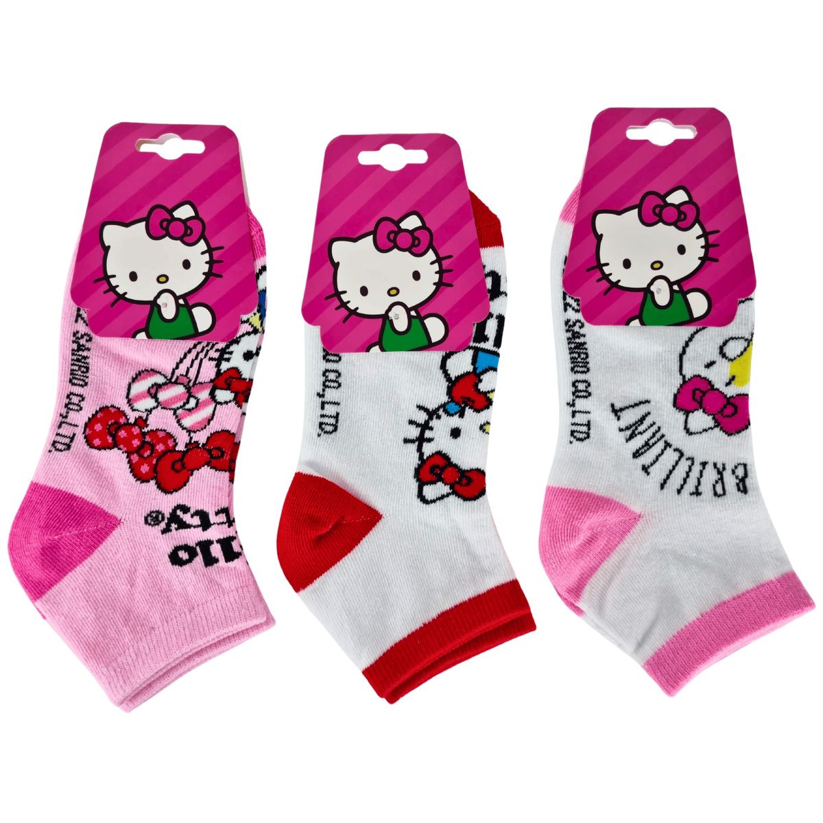 SANRIO - Pack 3 Medias Sanrio Talla 32 a 36 - HELLO KITTY
