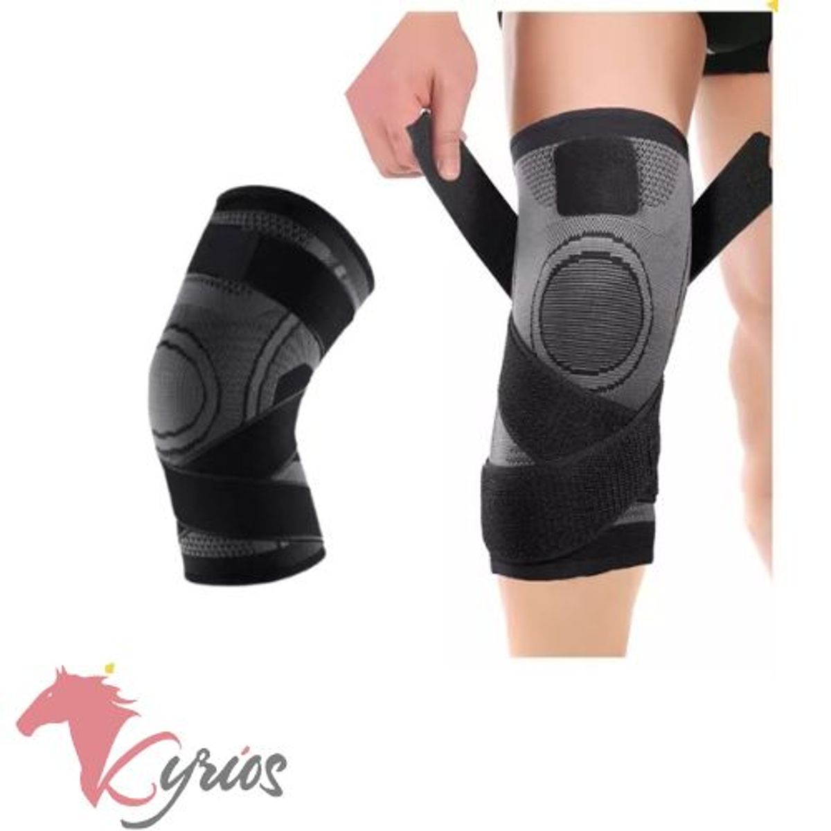 GENERICO - Rodilleras Elásticas Con Banda Ajustable De Compresion