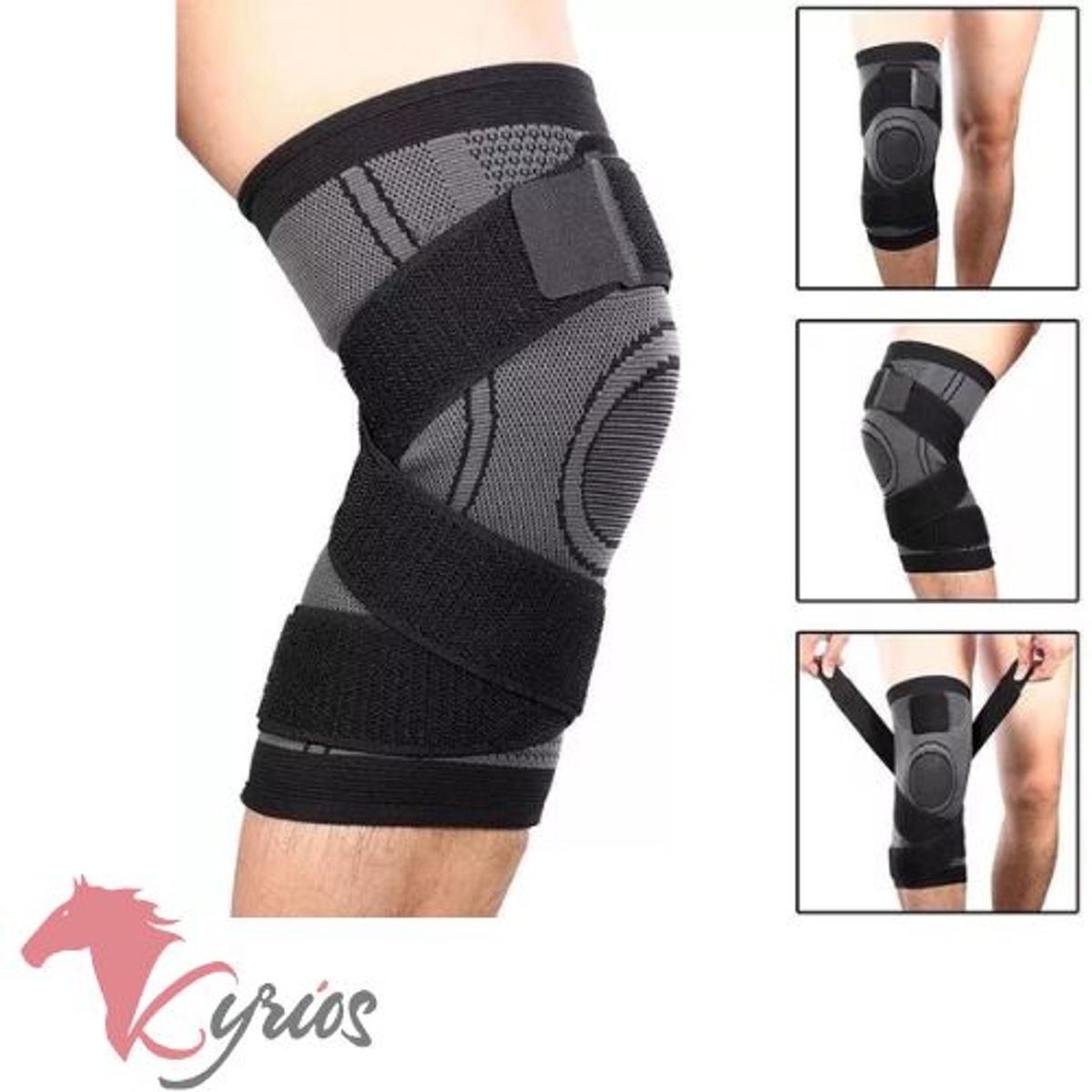 GENERICO - Rodilleras Elásticas Con Banda Ajustable De Compresion