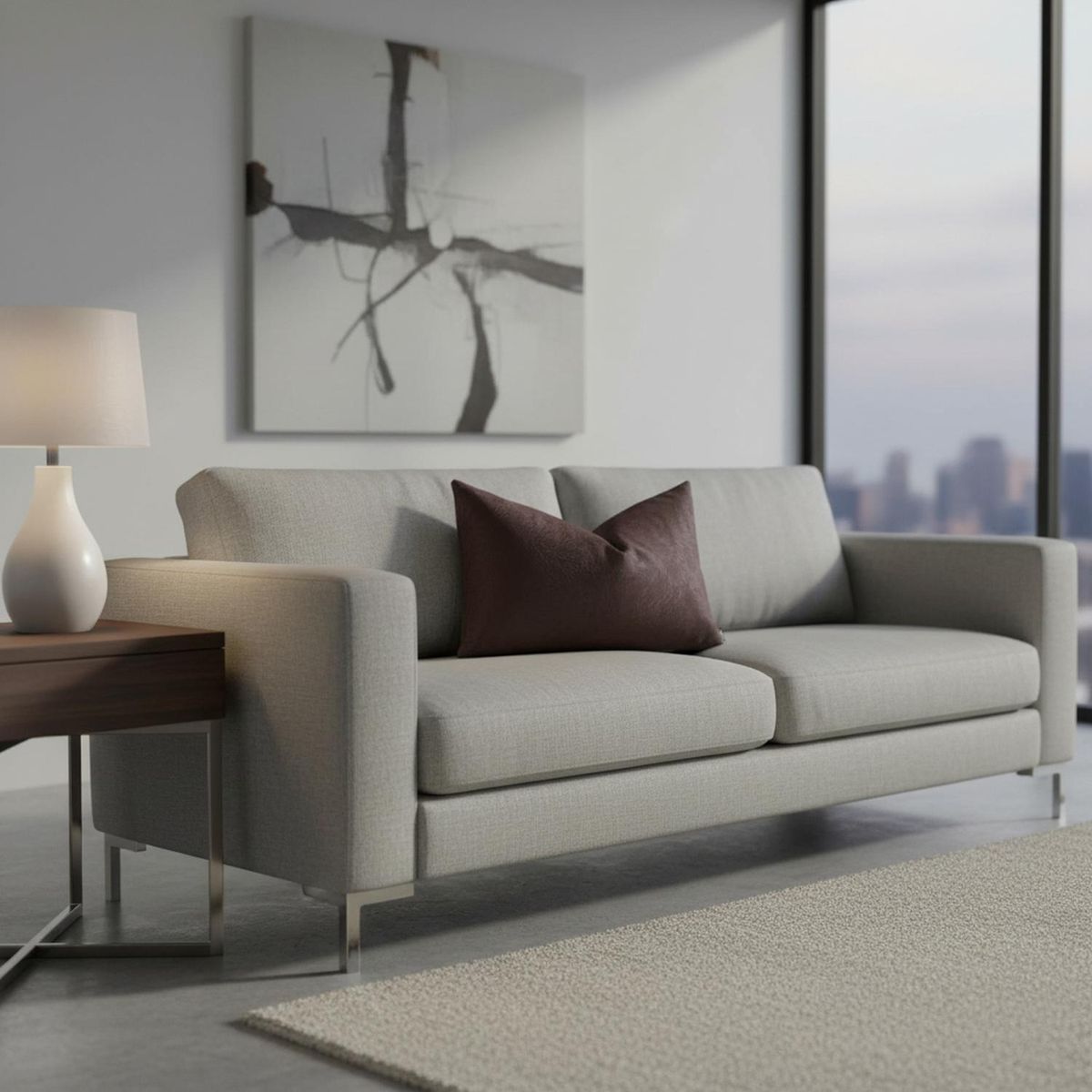 MAP DESIGN HOME - Funda De Cojin Madri Chocolate 50 x 30 cm