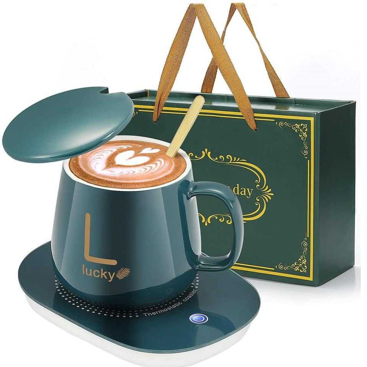 GENERICO - Taza con Calentador Eléctrico Verde