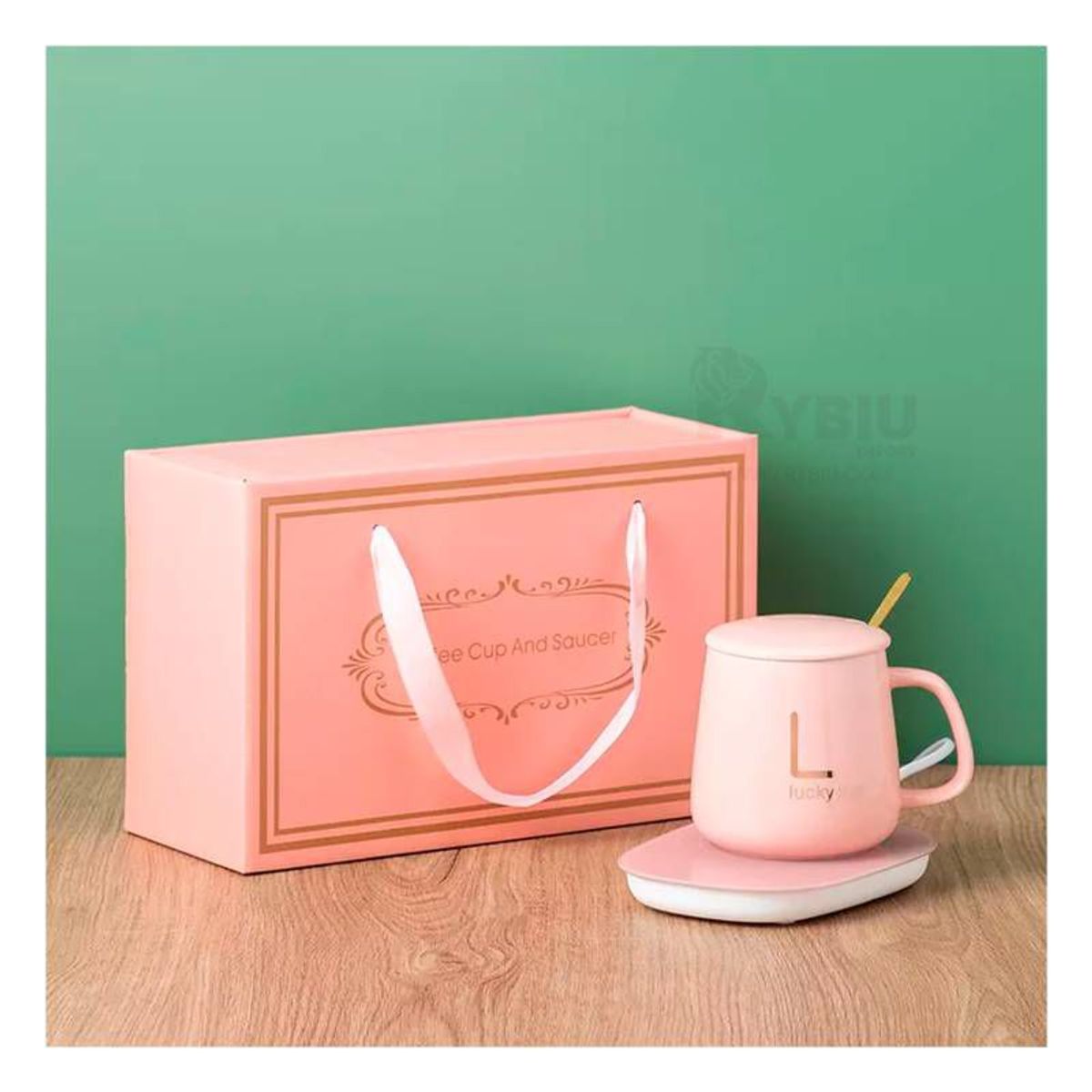 GENERICO - Taza con Calentador Eléctrico rosado