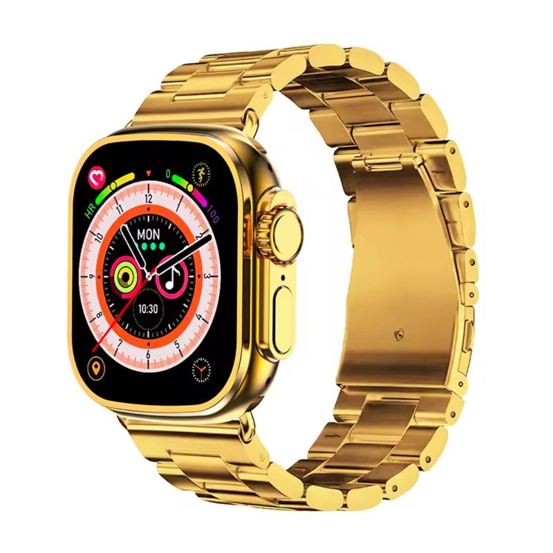 GENERICO - Smartwatch G9 Max Ultra Gold Pantalla Grande 2.1" IP67 2 Correas