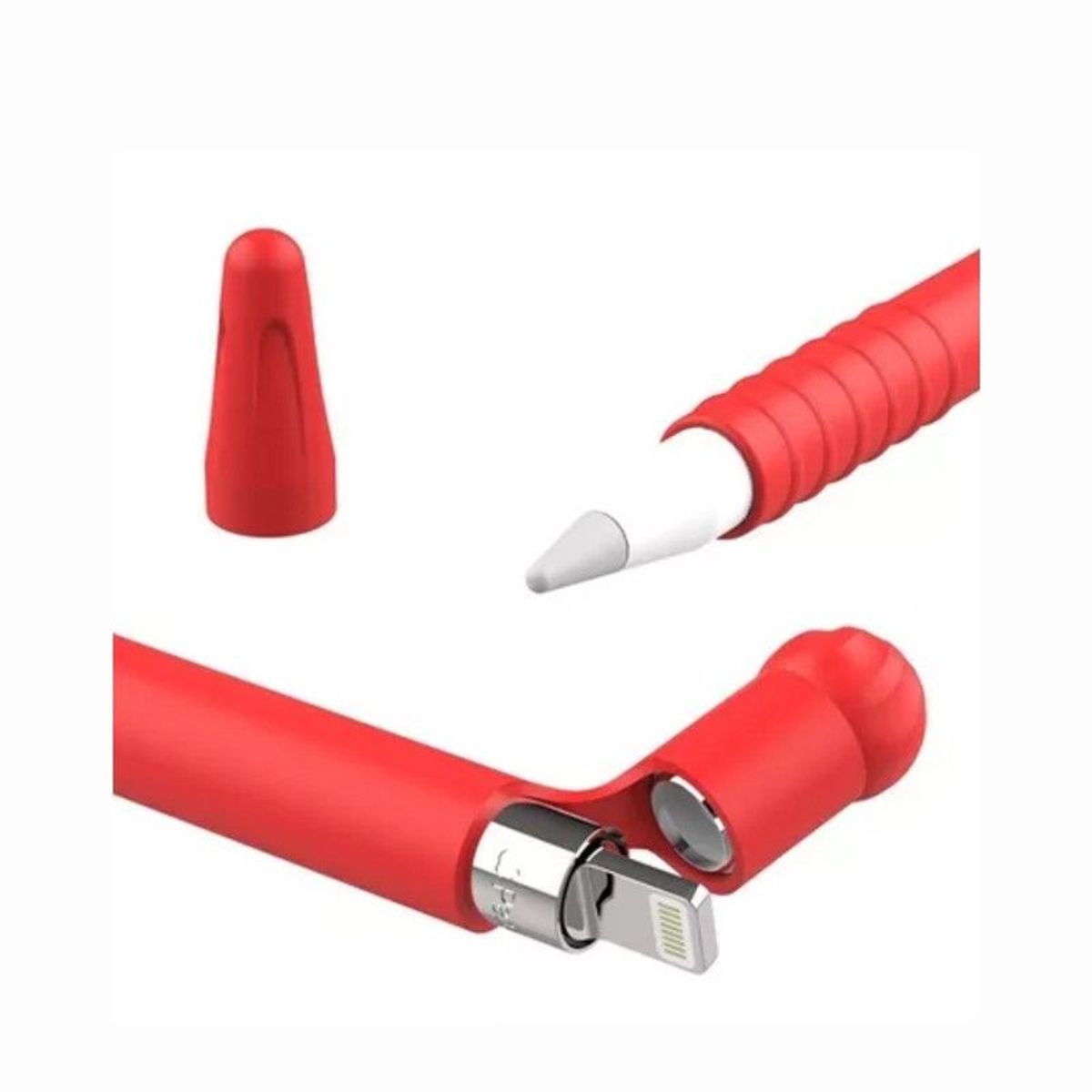 GENERICO - Funda case para apple pencil 1era Generacion - ROJO