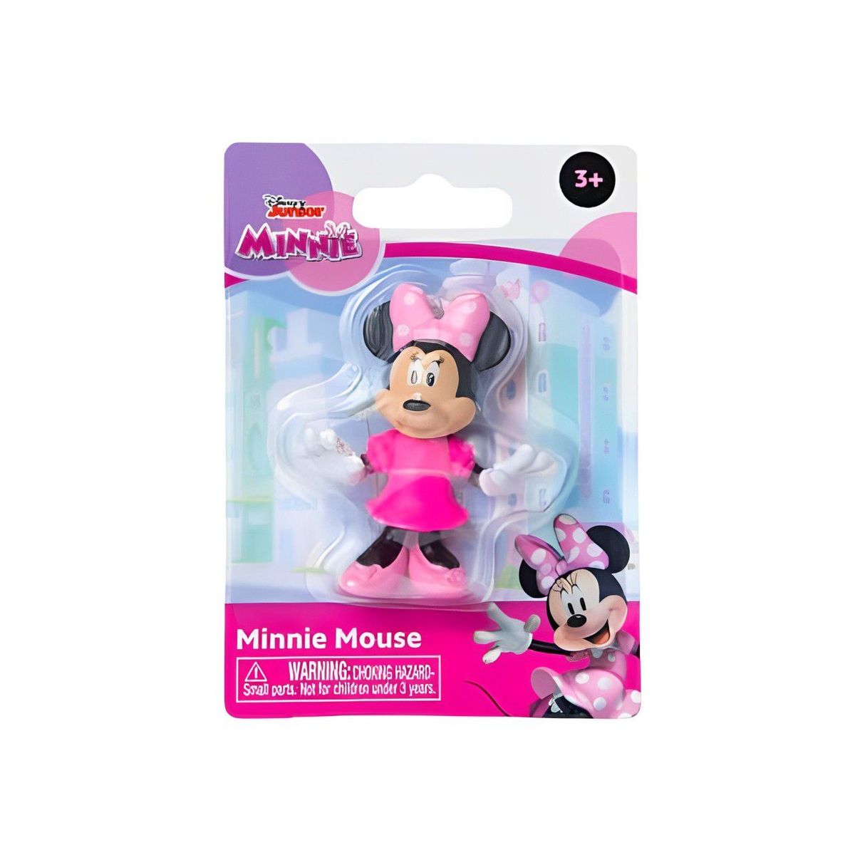 DISNEY - Disney Junior Mini Figura Minnie Mouse Vestido Rosado