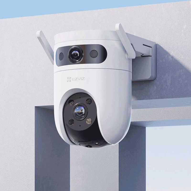 EZVIZ - CÁMARA DE SEGURIDAD EXTERIOR WIFI EZVIZ DOBLE LENTE H9C 2K 3MP